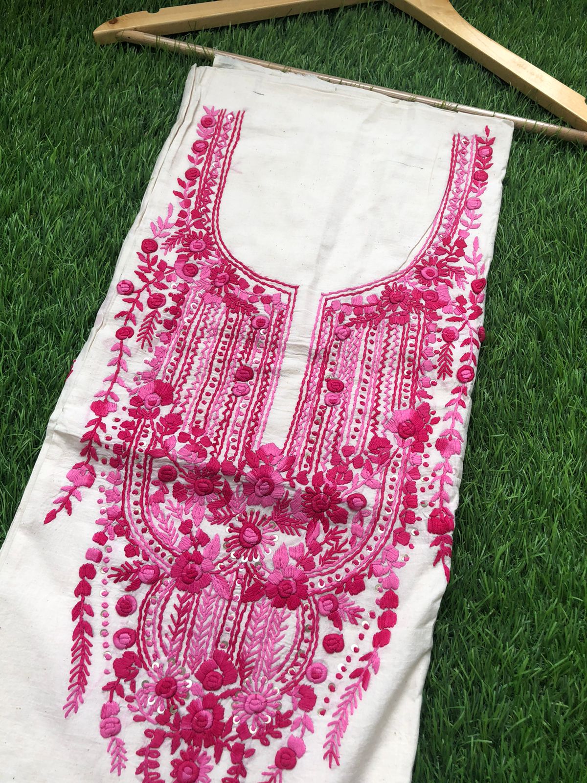 Handwoven Cotton embroidered kurta