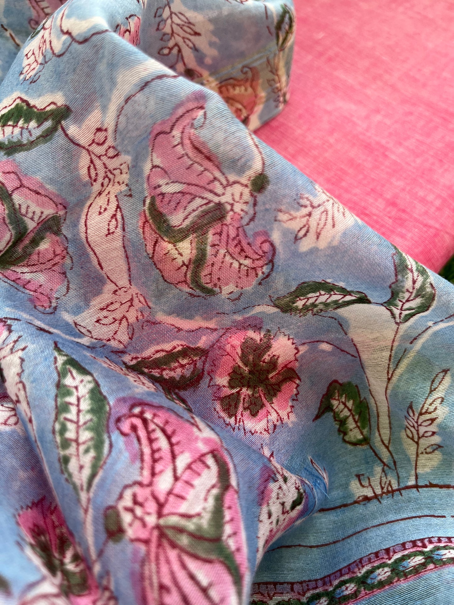 Cotton kurta bottom fabric chanderi dupatta