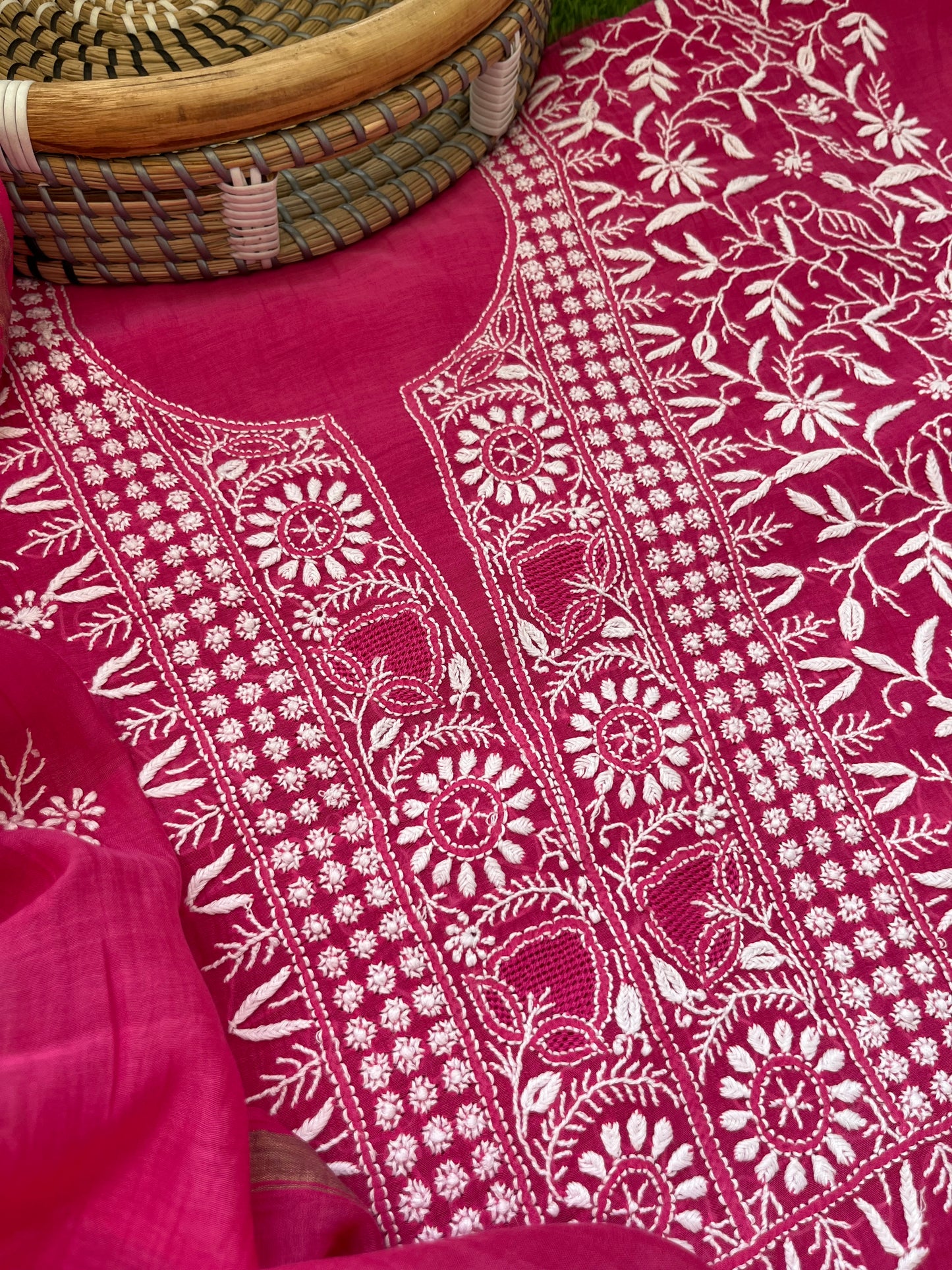 Chanderi Chikankari Kurta Dupatta