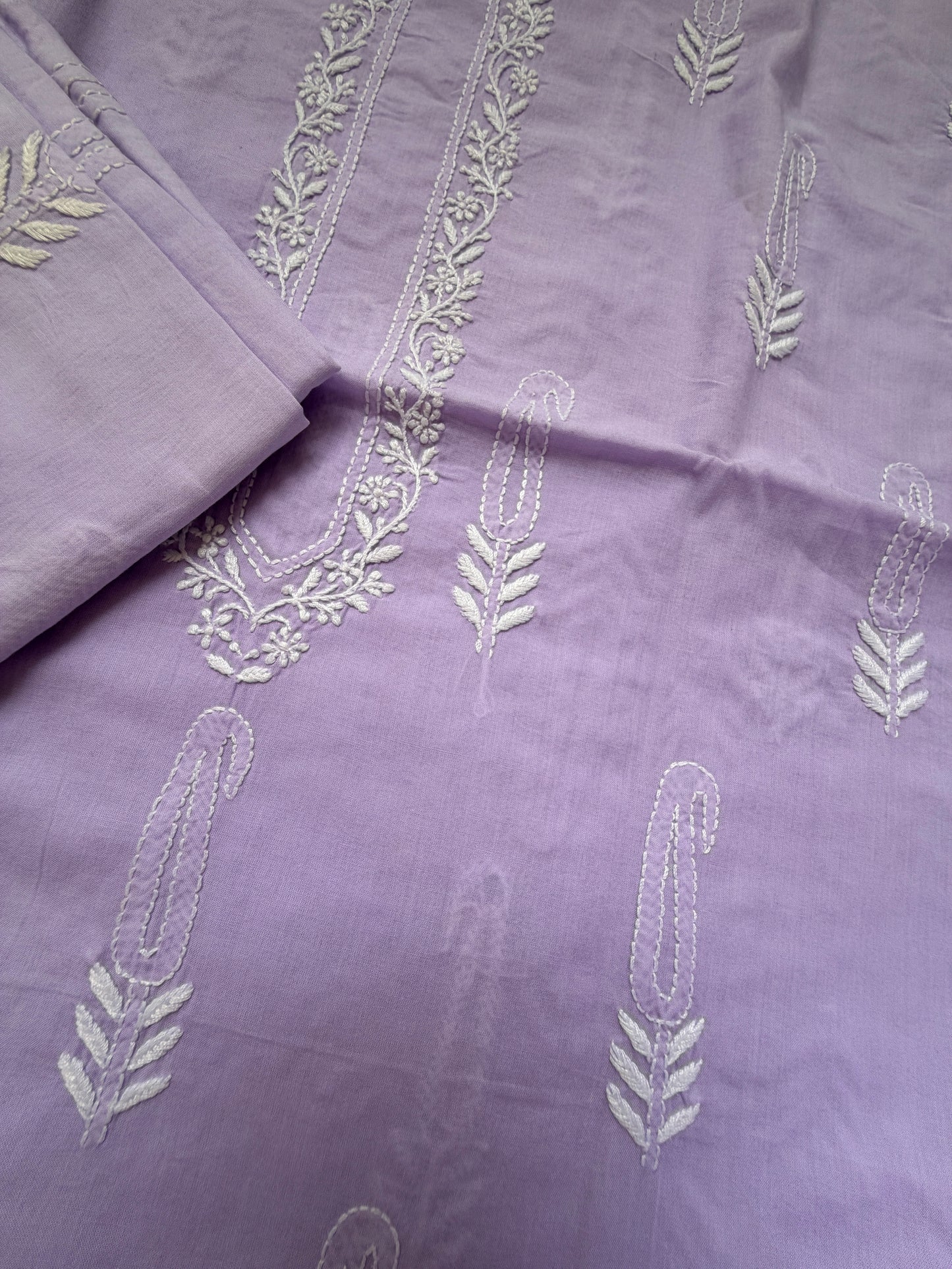 Cotton chikan kurta bottom