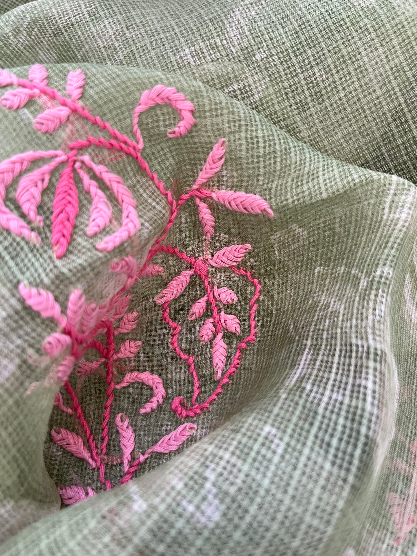 रोज़ाना :Kota Silk Chikankari Dupatta with modal silk block print kurta Fabric