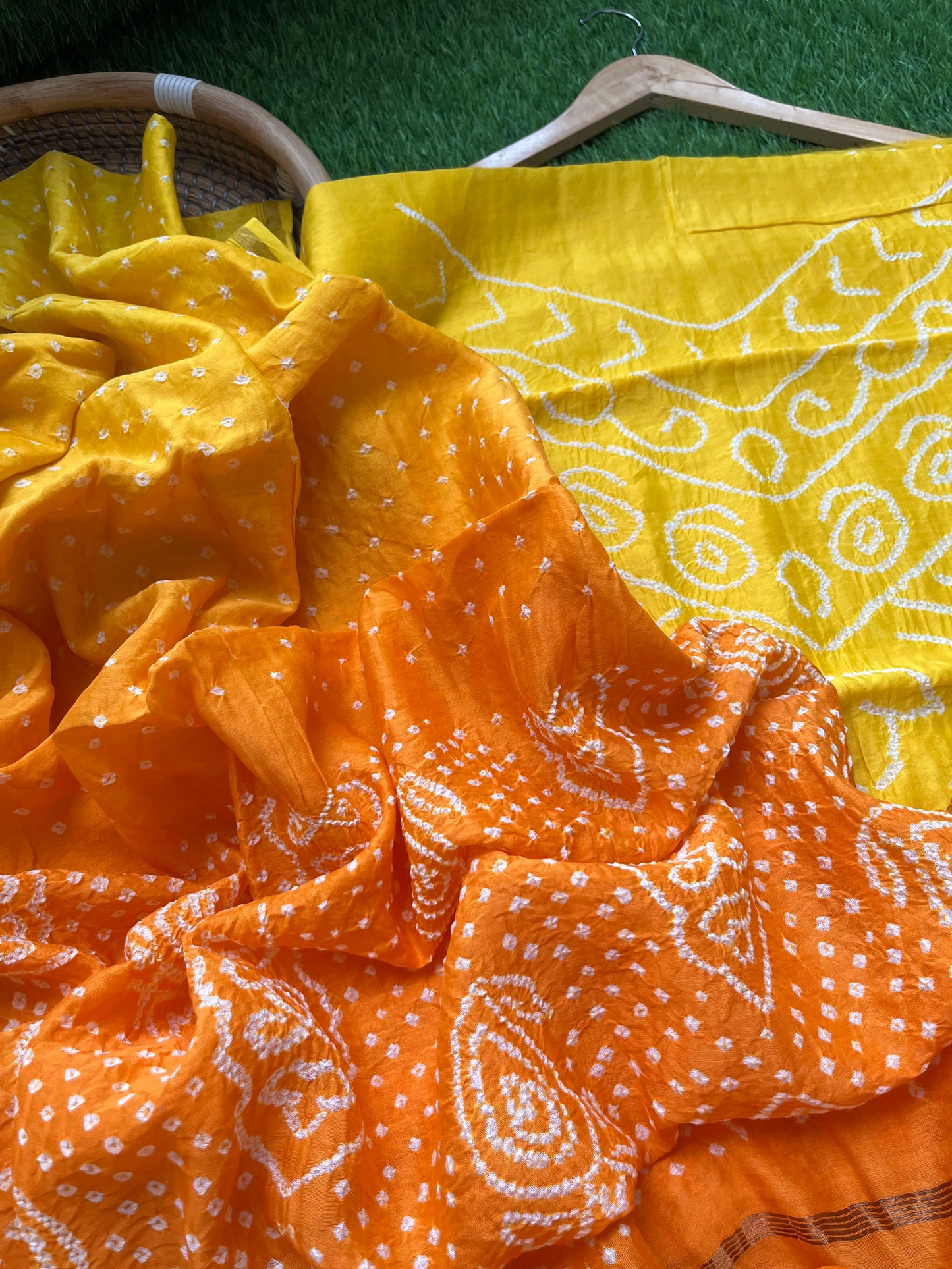 Chanderi Bandhani kurta dupatta