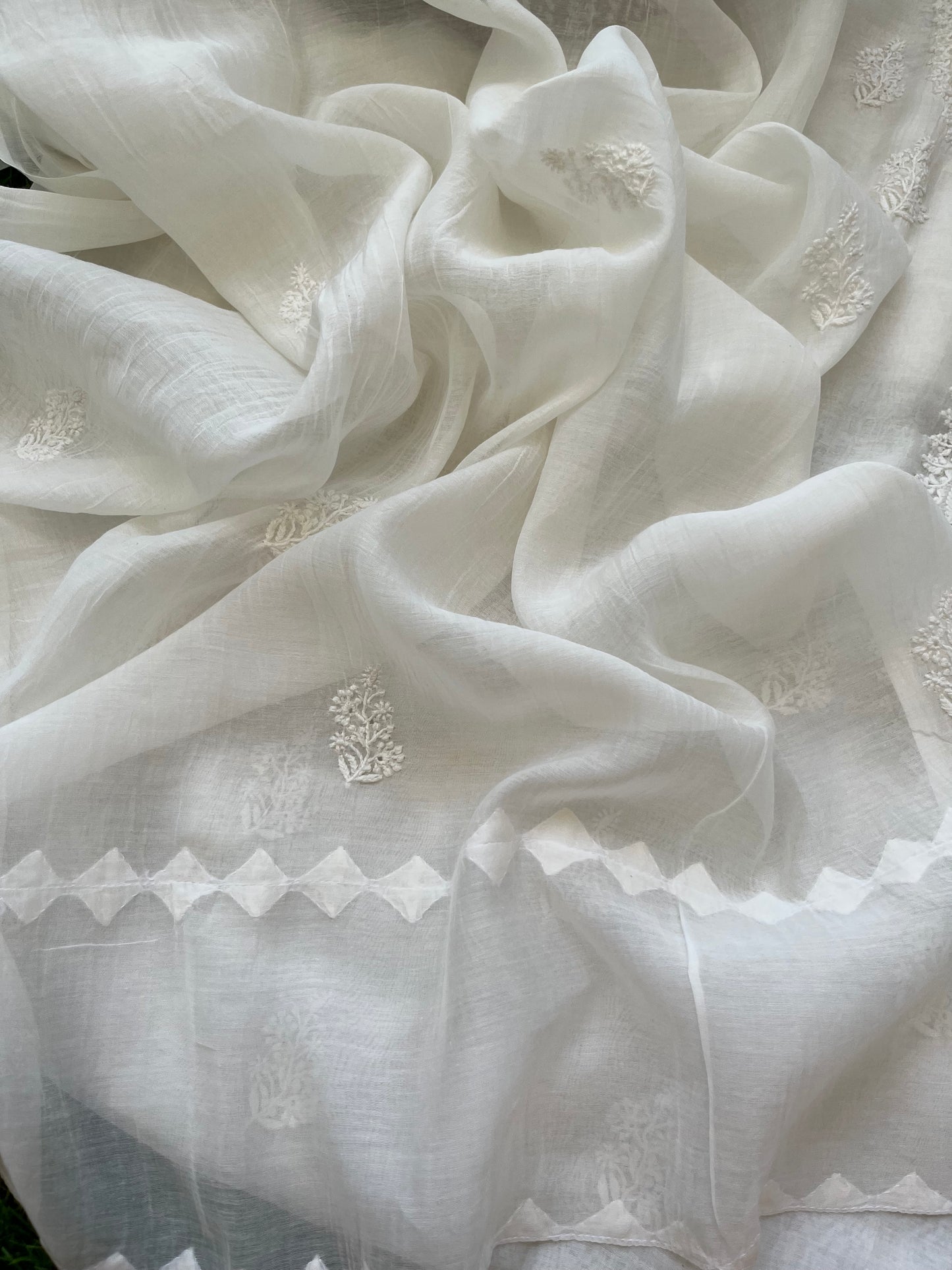Chanderi Chikankari Kurta Dupatta