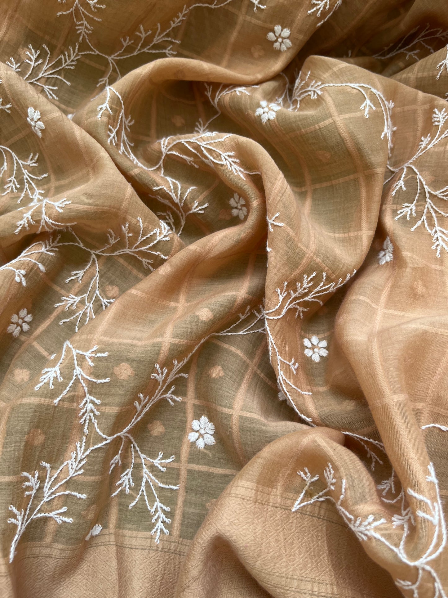 Jaamdani kurta bottom chikankari dupatta