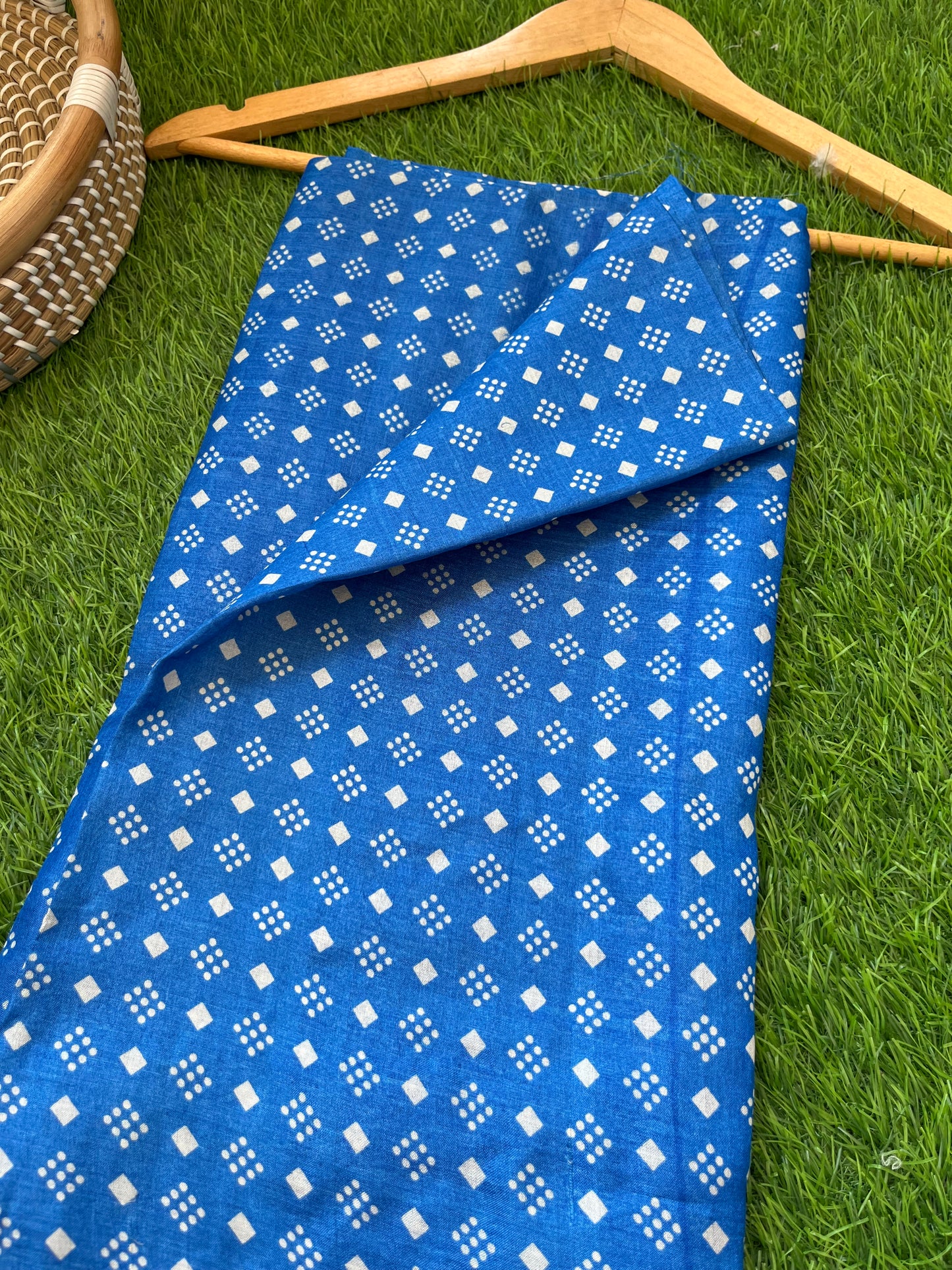 Silk Block print fabric