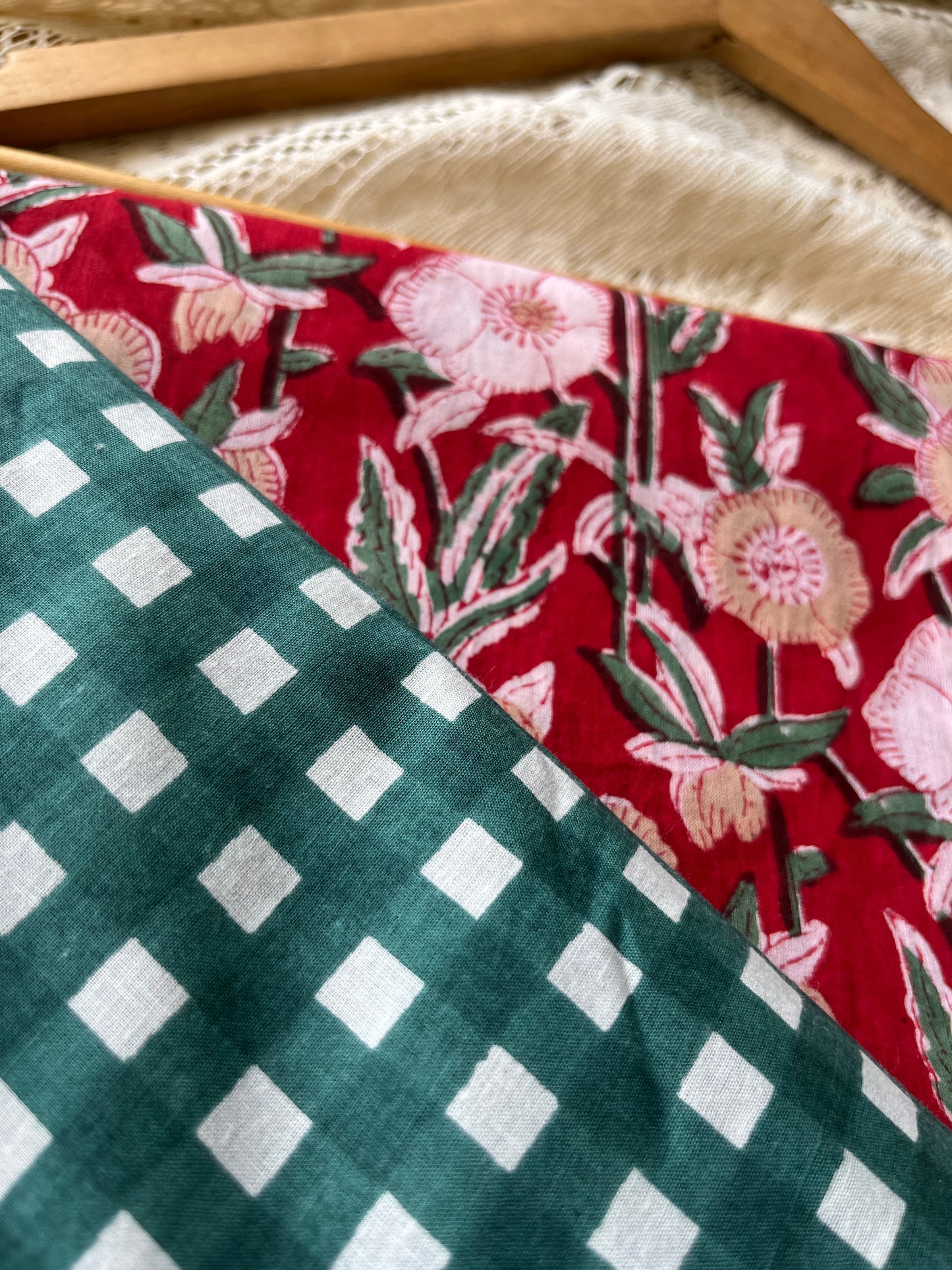 Check Cotton kurta Bottom