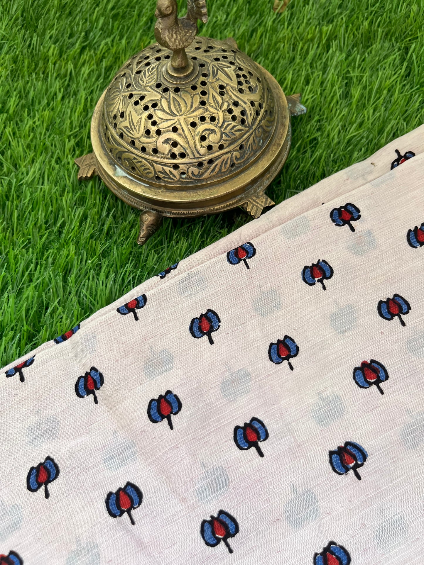 Ajrakh Cotton slub fabric