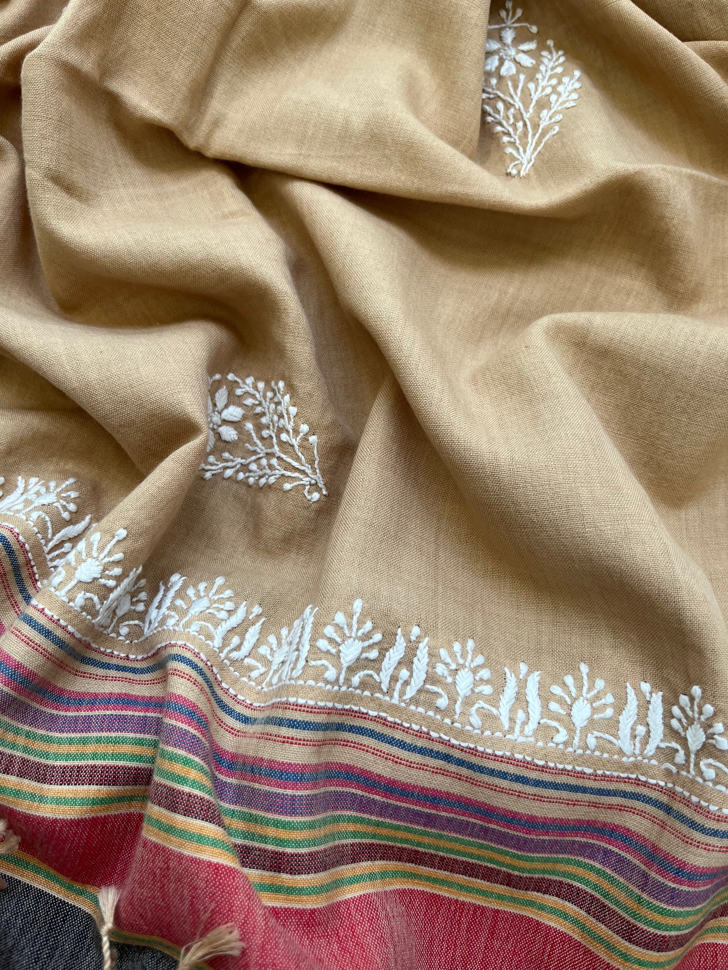 Kala cotton chikan dupatta with Mangalgiri kurta Bottom fabric