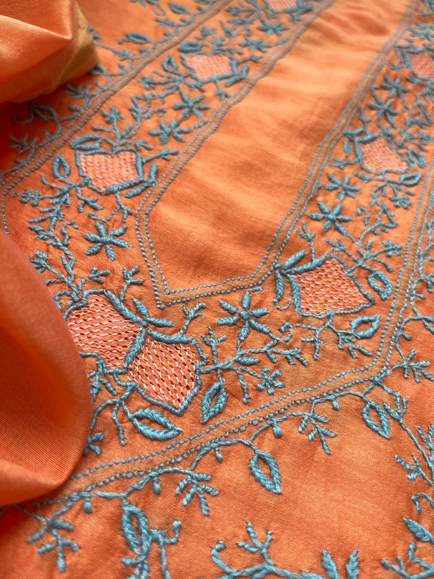Chanderi Chikankari Kurta Dupatta