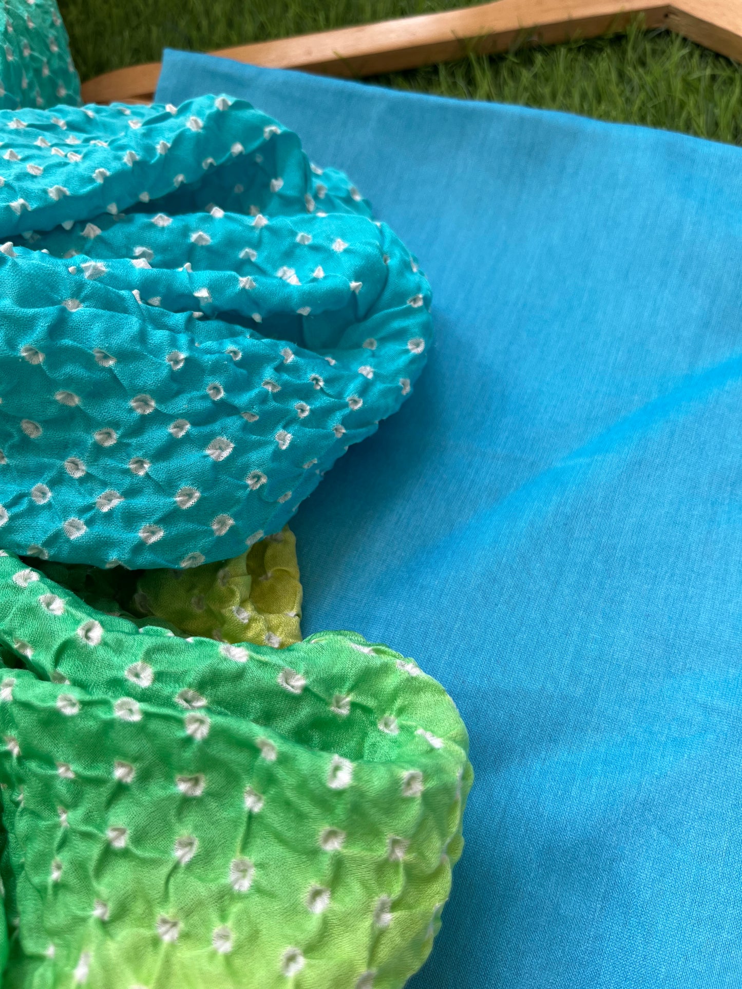 त्योहार् -Gajji Silk bandhani dupatta chanderi fabric