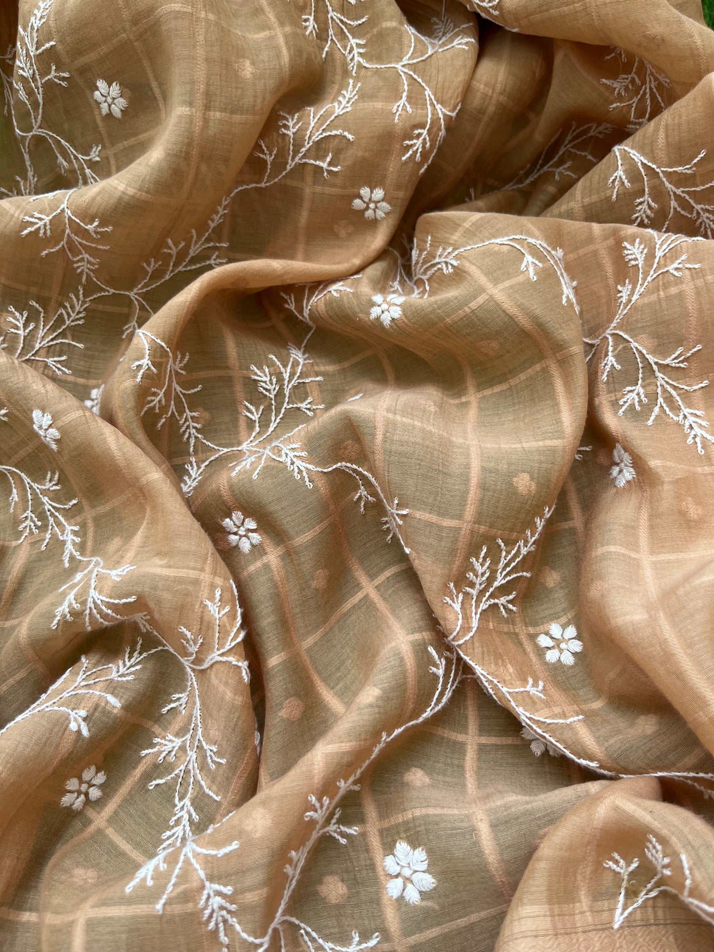 Jaamdani kurta bottom chikankari dupatta