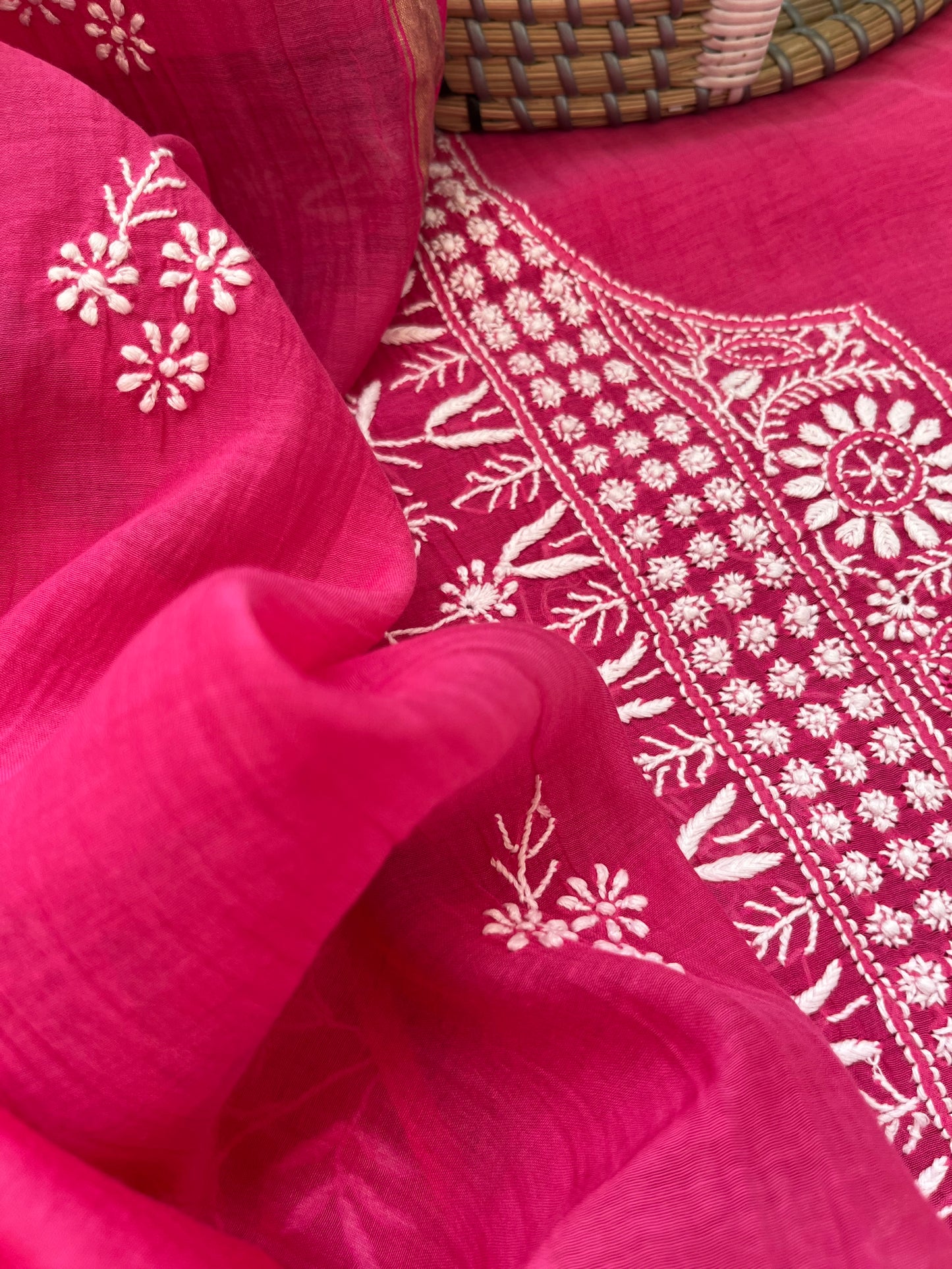 Chanderi Chikankari Kurta Dupatta