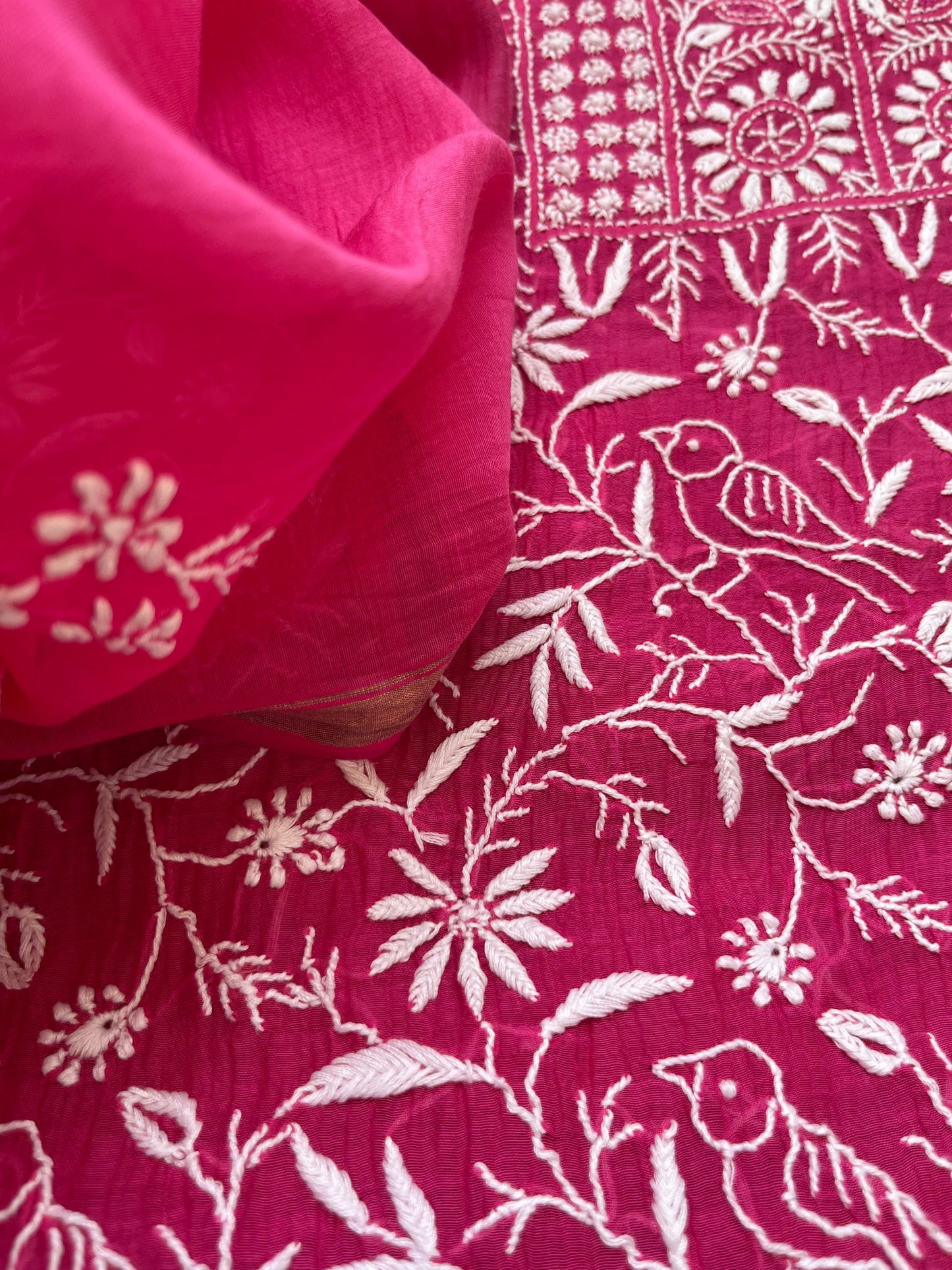 Chanderi Chikankari Kurta Dupatta