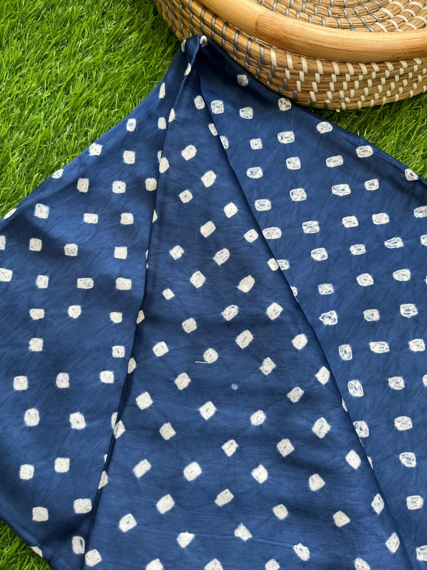 Modal Silk bandhani fabric