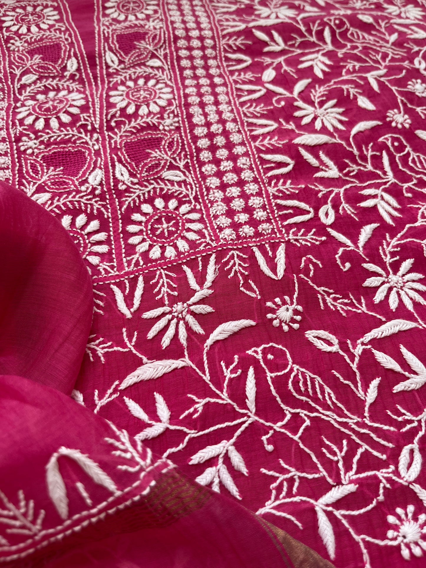 Chanderi Chikankari Kurta Dupatta