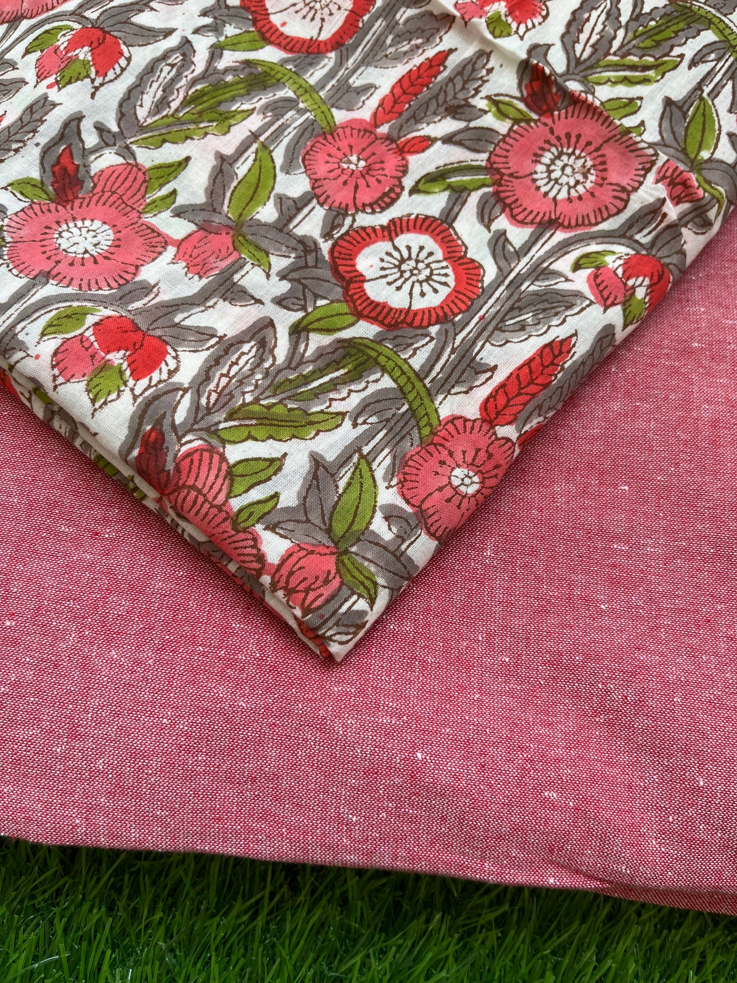 Kurta Bottom Co-Ord Set (Block Print)