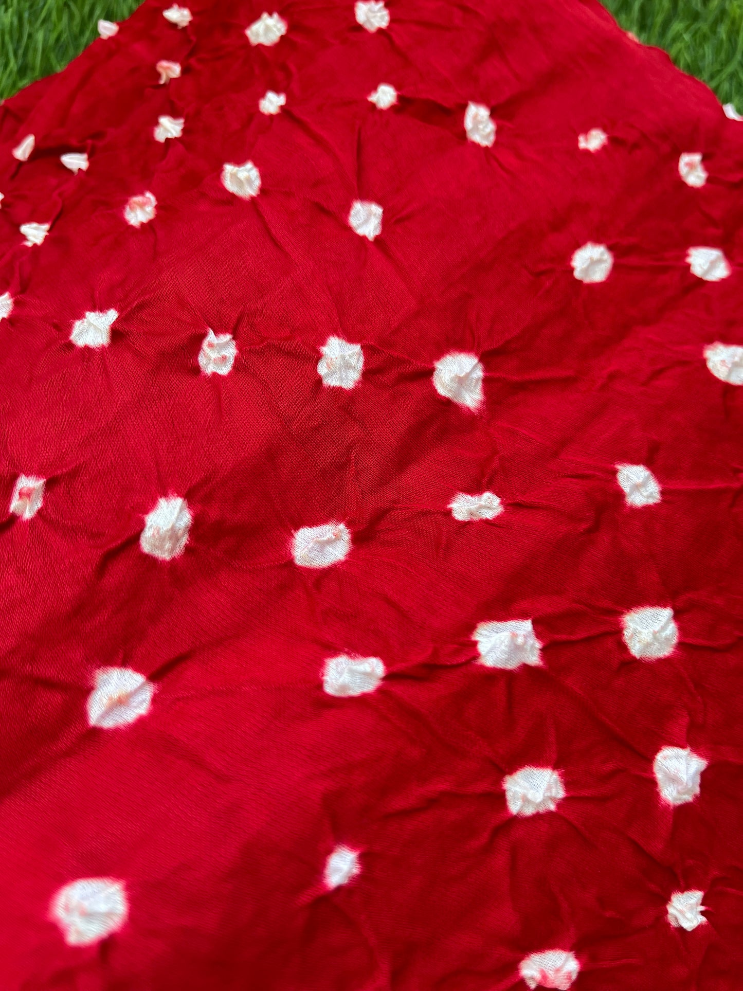 Modal Silk bandhani fabric