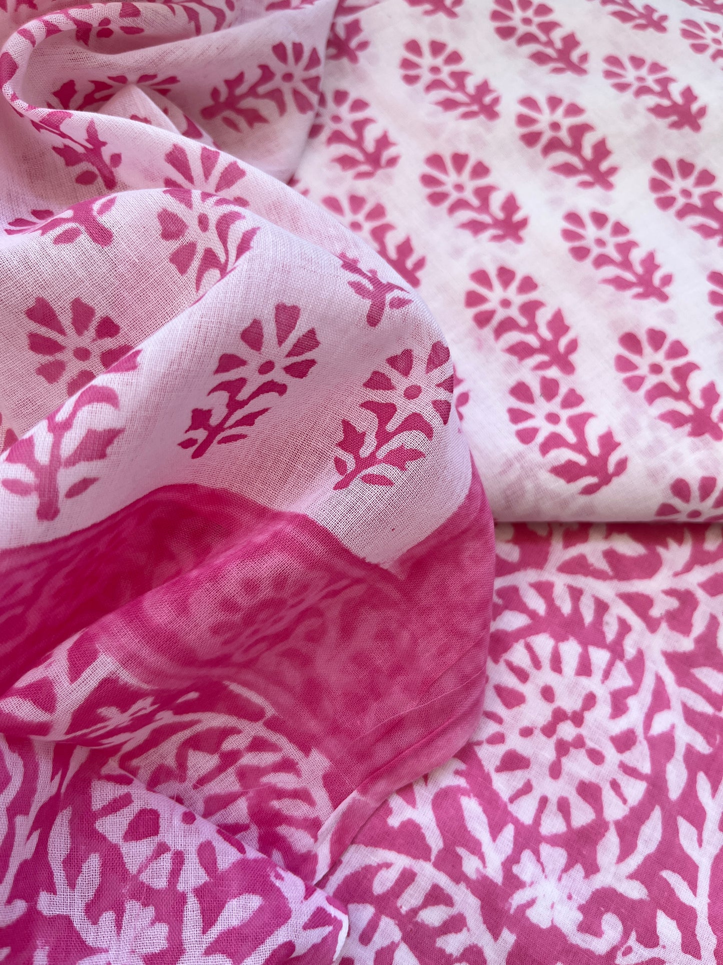 Cotton 3 pc set - kurta Bottom Dupatta