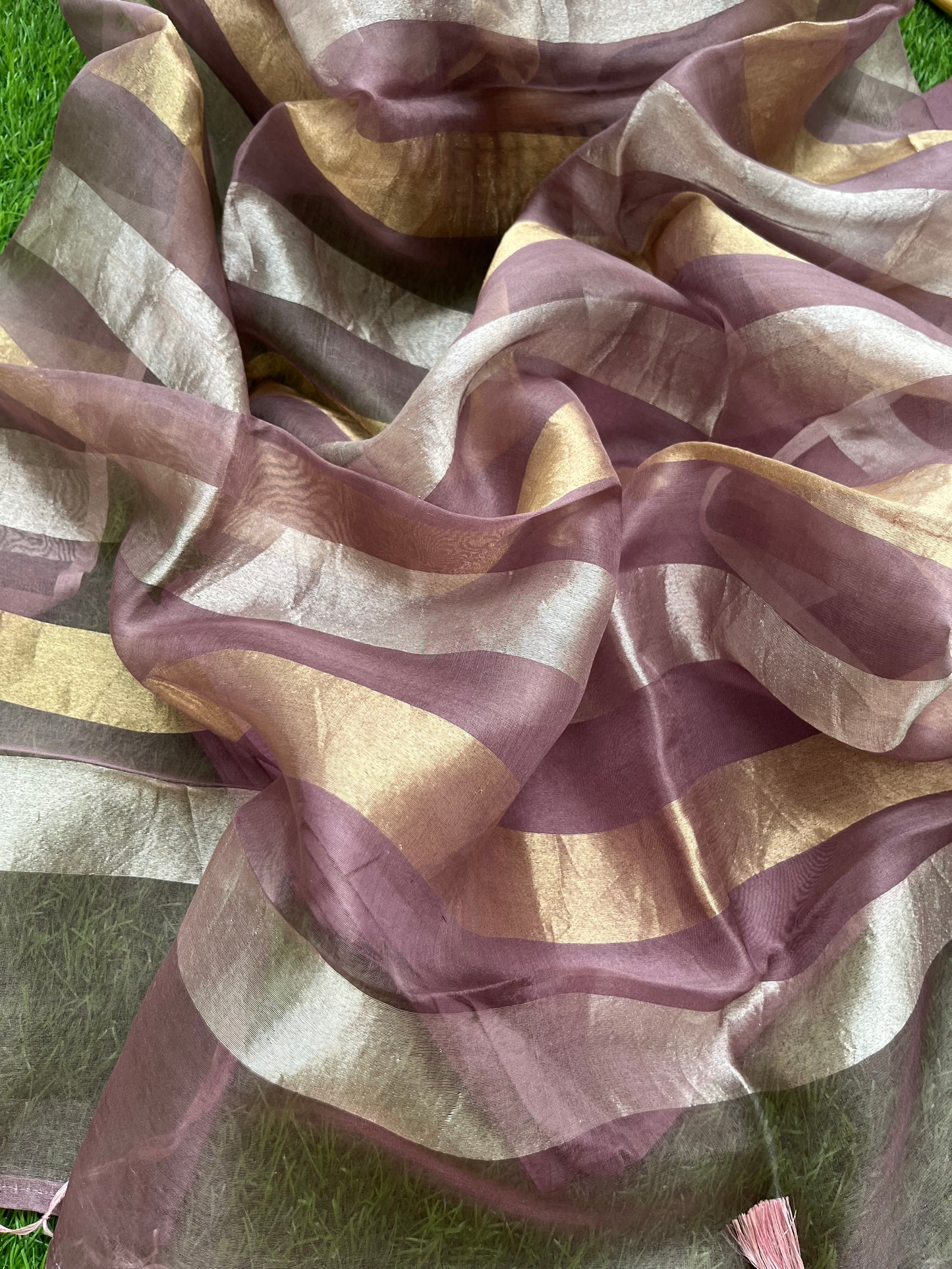 त्योहार् -Banarasi organza dupatta chanderi fabric