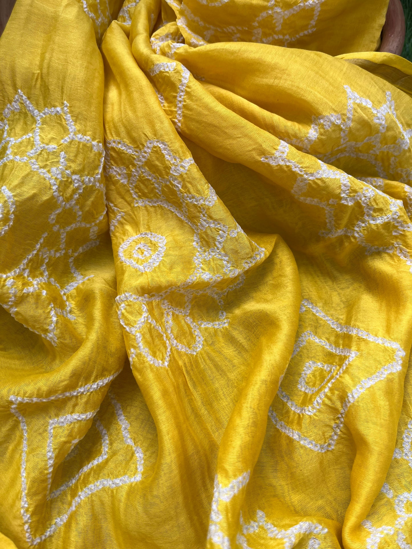 Bandhani Chanderi silk Dupatta