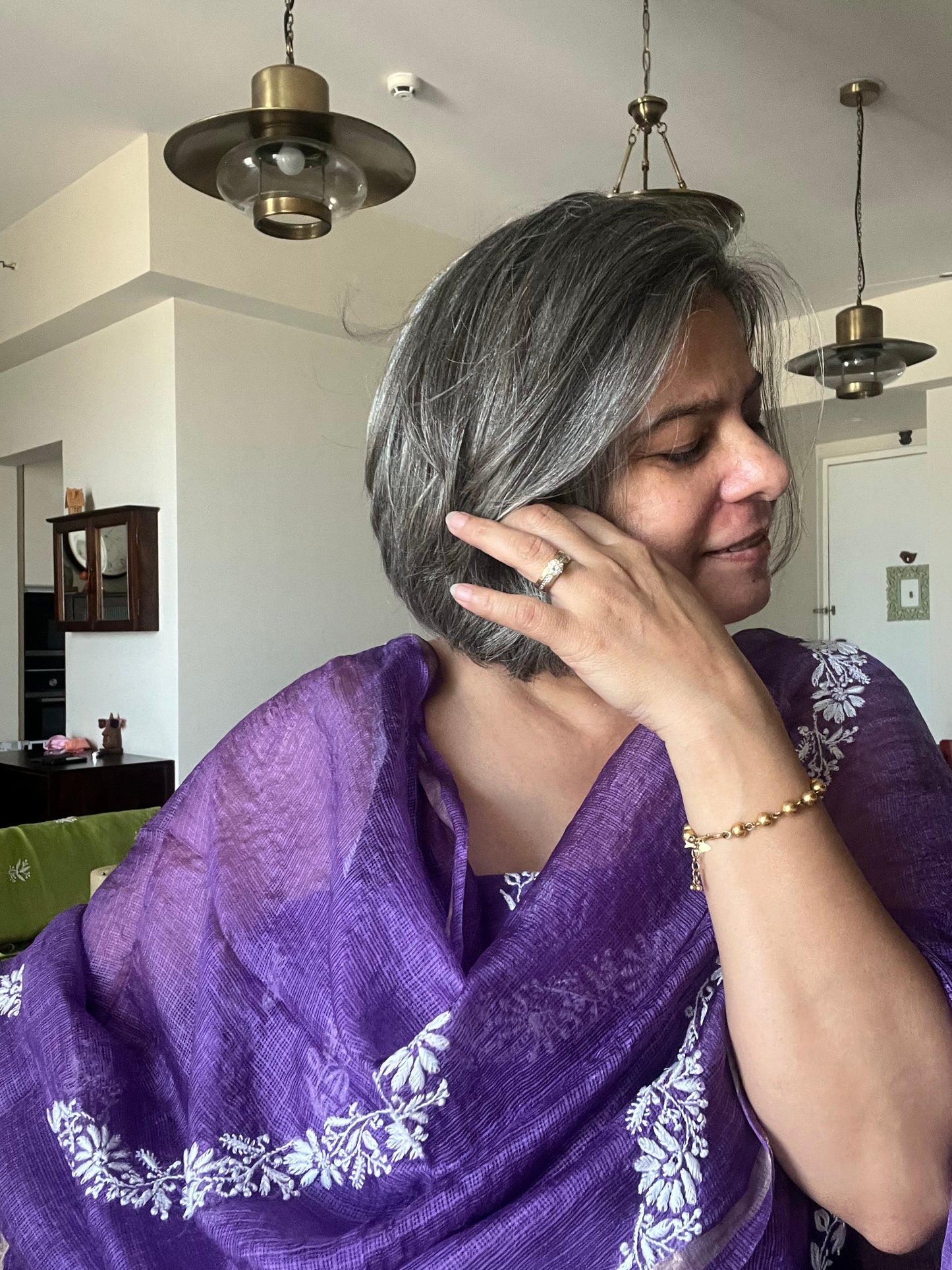 Chanderi chikan kurta and Dupatta