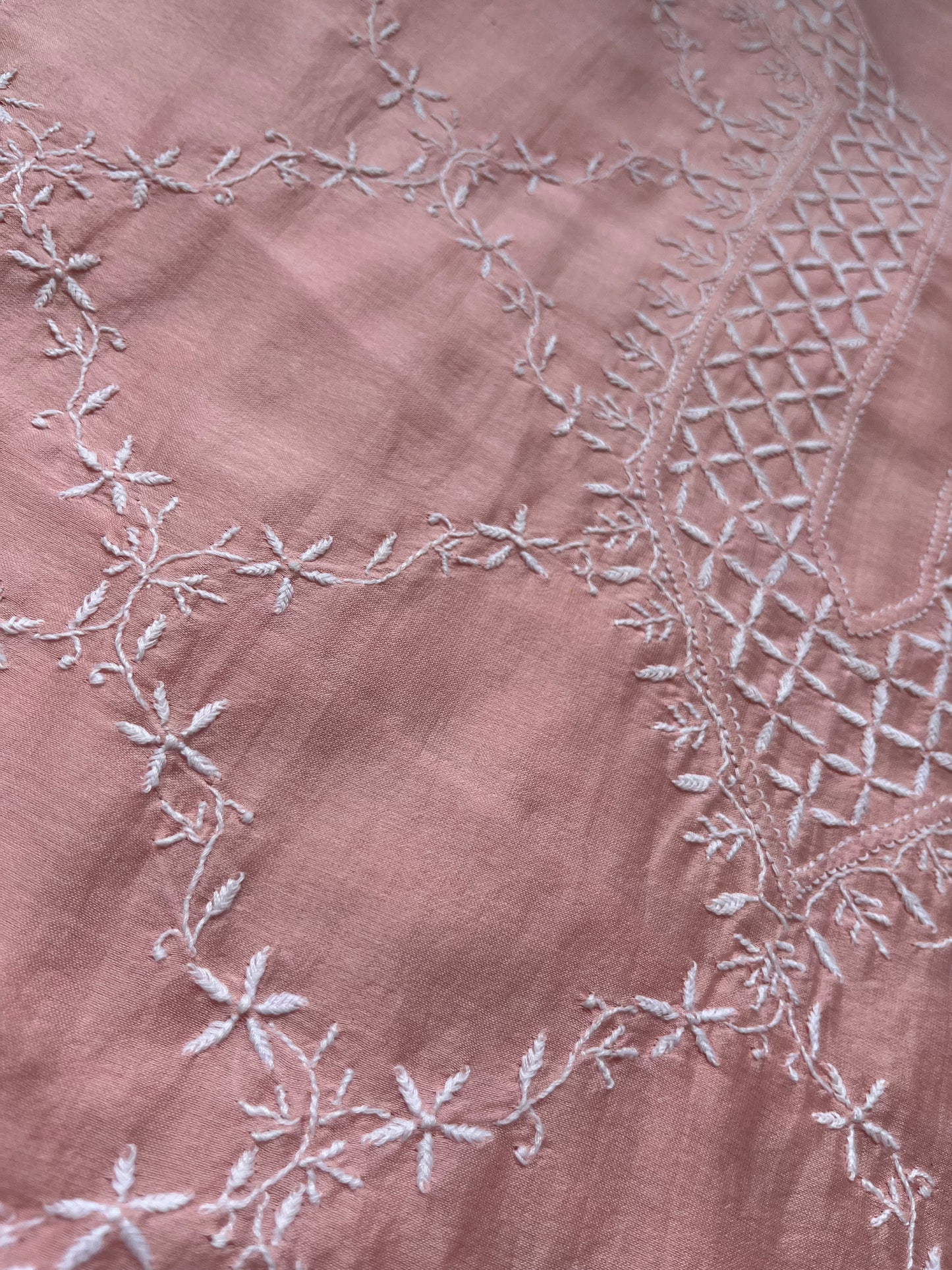 Chanderi chikan kurta