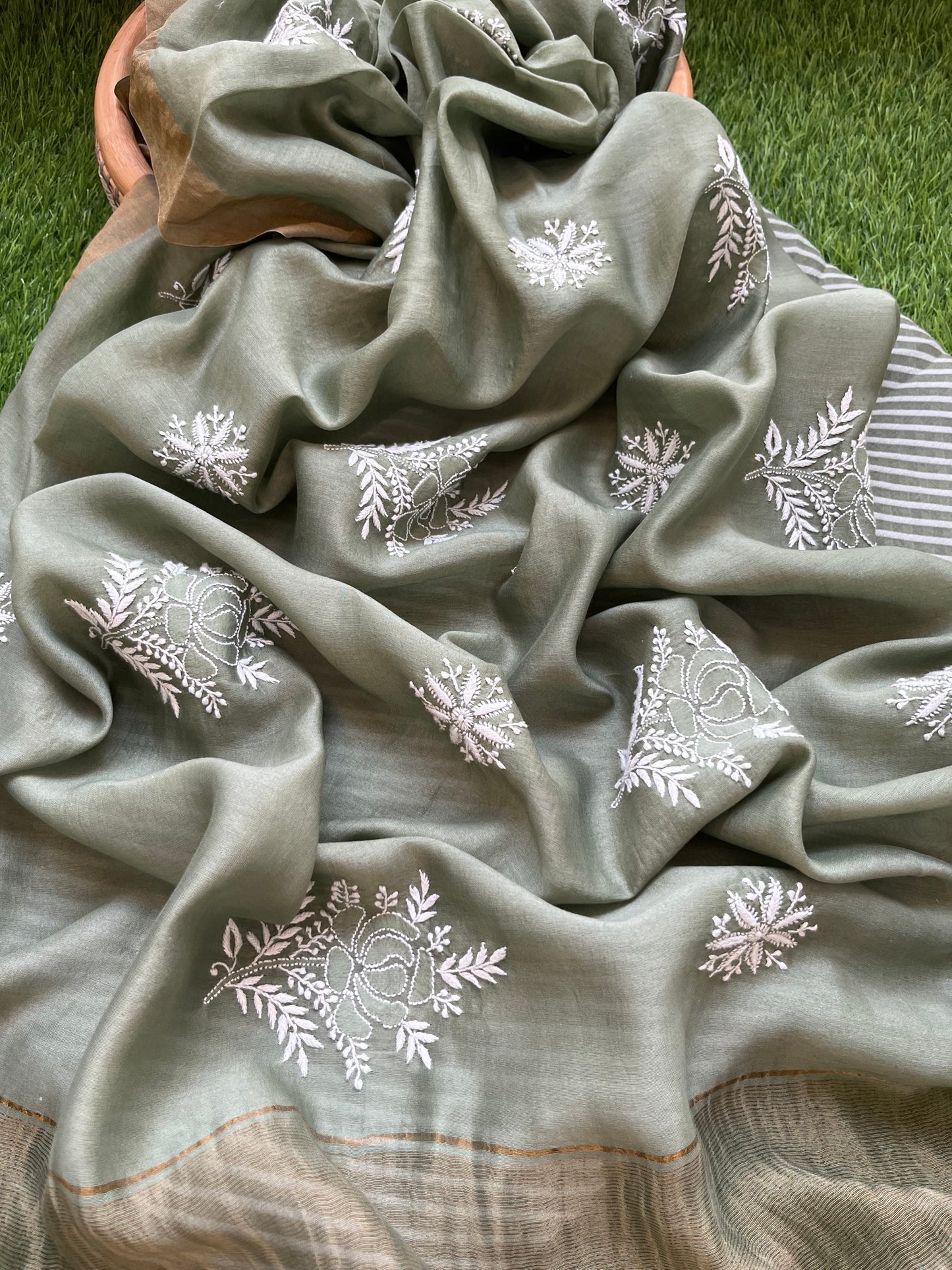 Jaamdani kurta chanderi dupatta