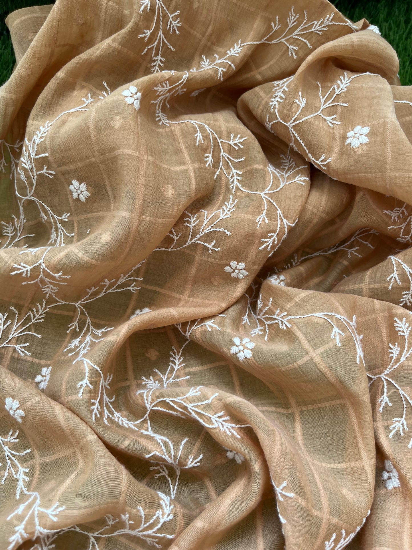 Jaamdani kurta bottom chikankari dupatta