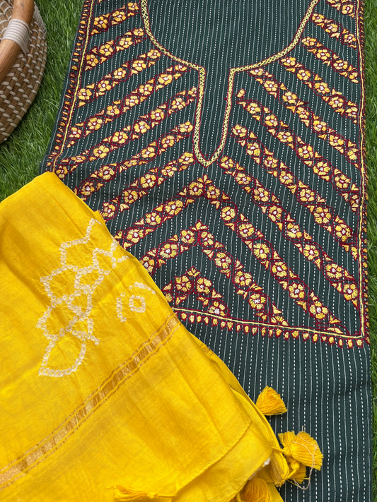 Cotton kashmiri work kurta