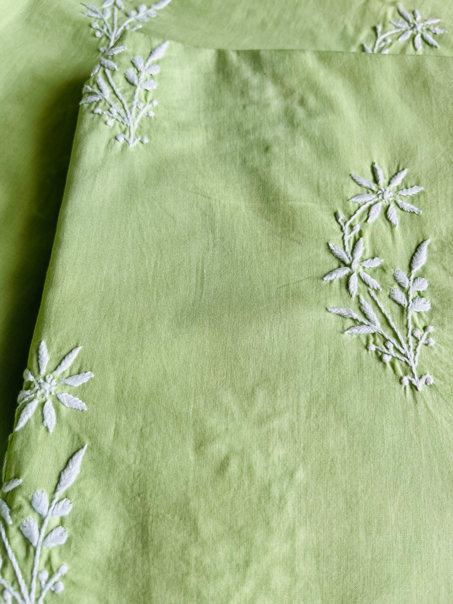 Cotton chikan kurta bottom