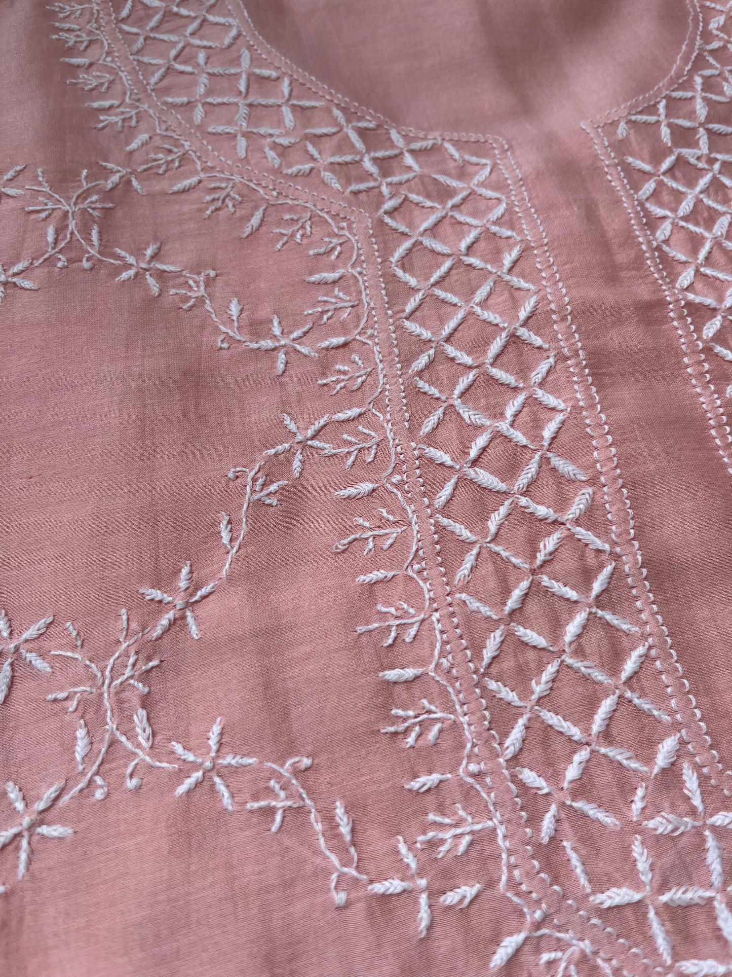 Chanderi chikan kurta