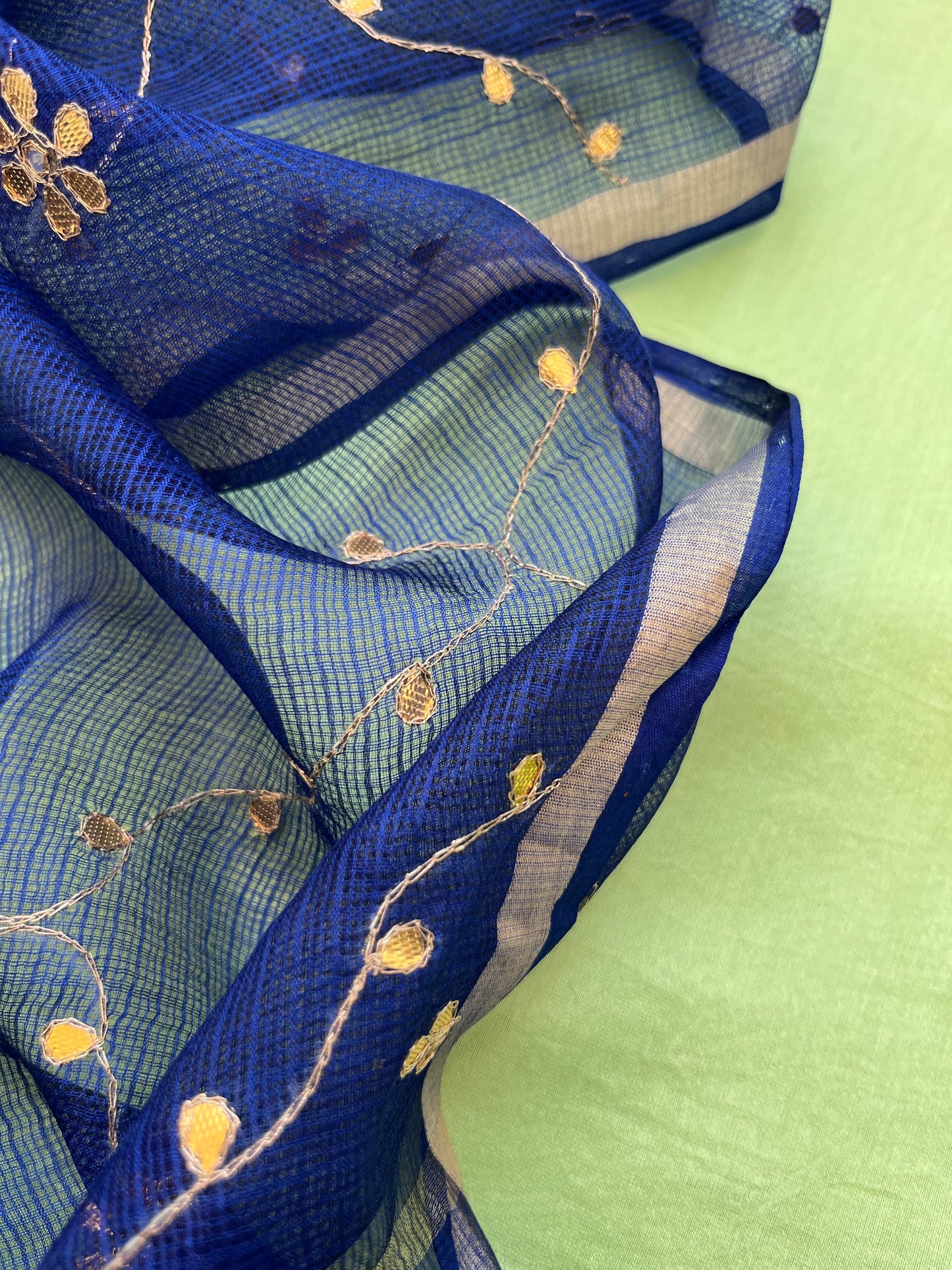 त्योहार :kota silk gota patti Dupatta with plain chanderi kurta bottom Fabric