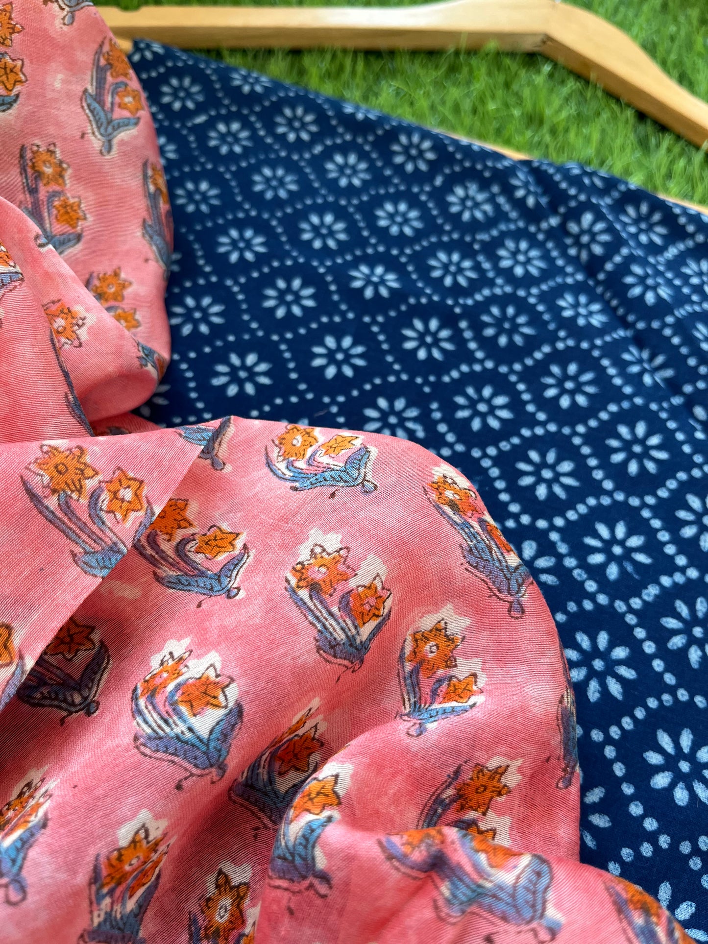 Cotton kurta chanderi dupatta