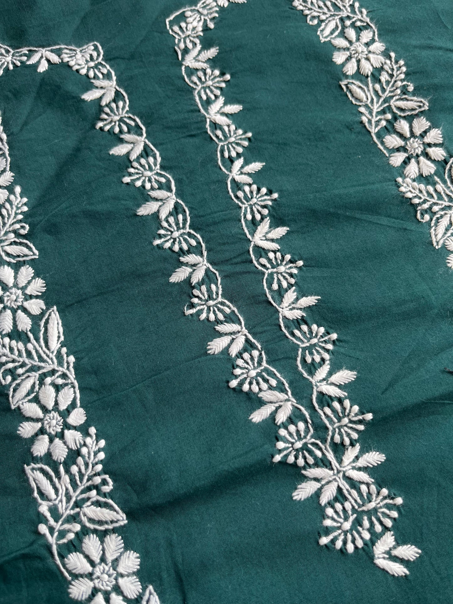 Cotton chikan kurta bottom