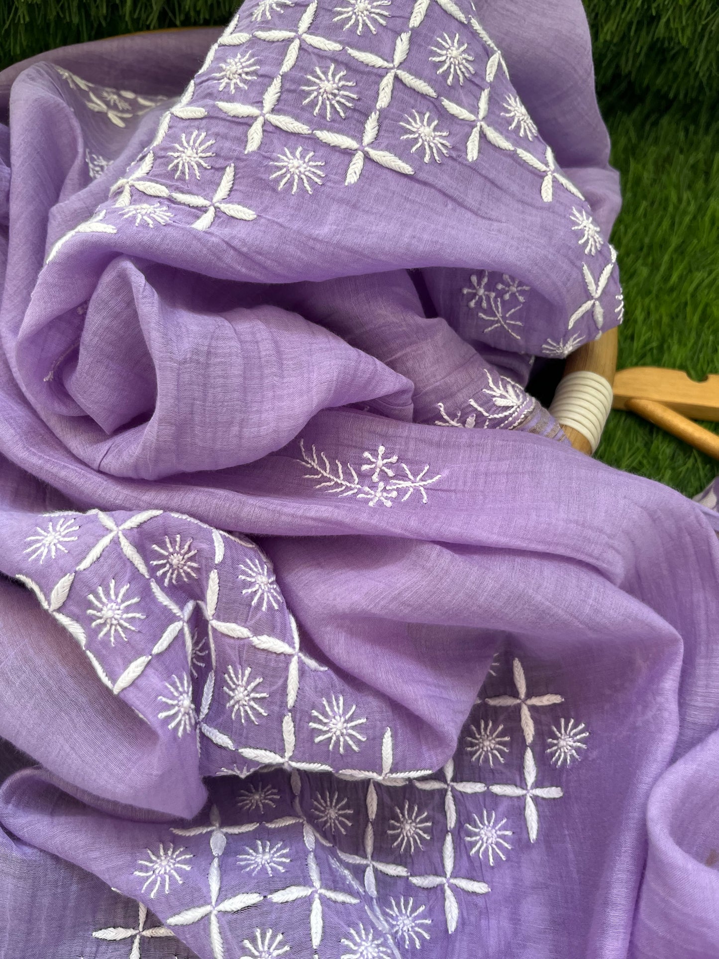 Jaamdani kurta chikankari dupatta