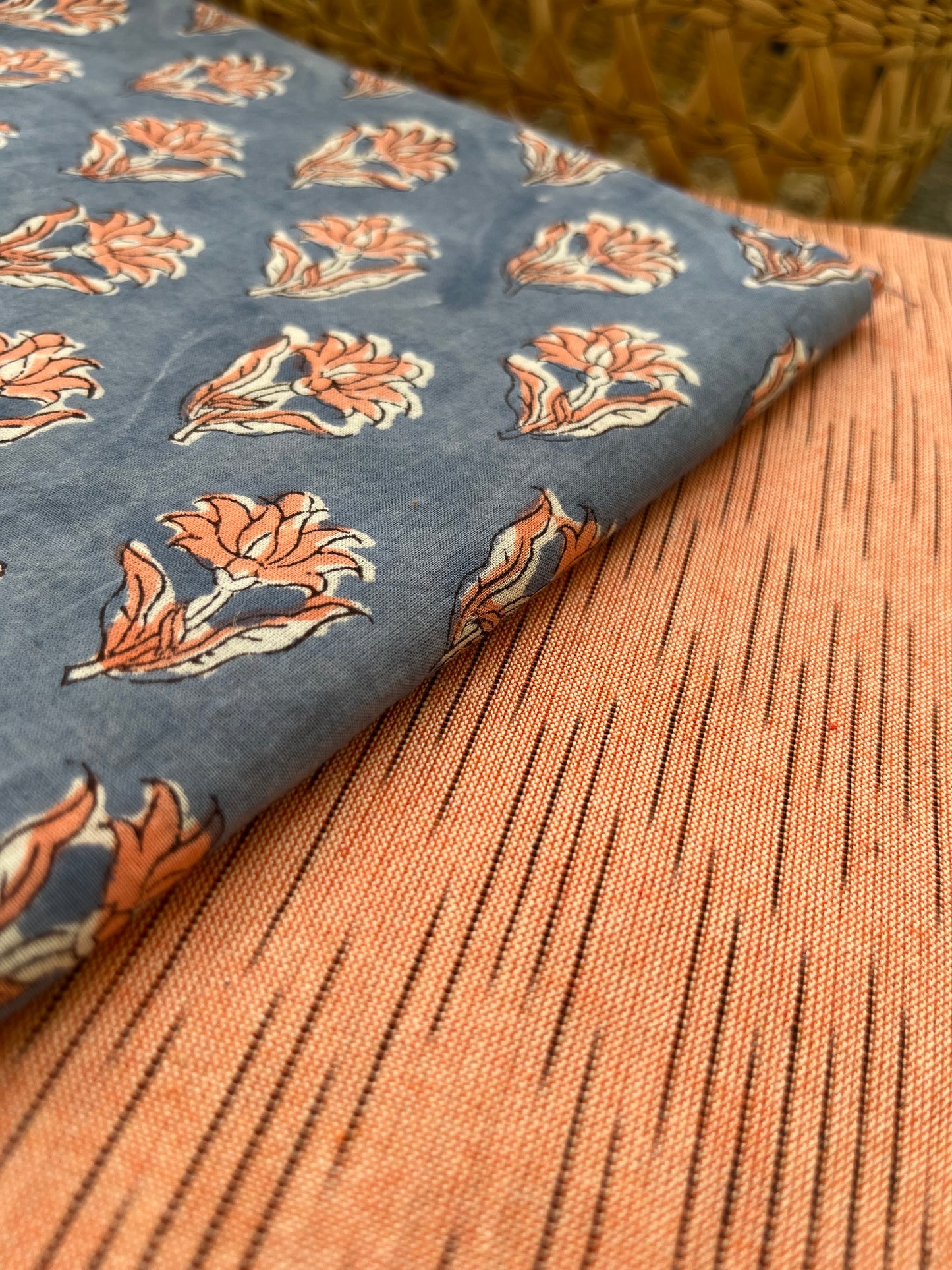 Kurta Bottom Co-Ord Set (Block Print)