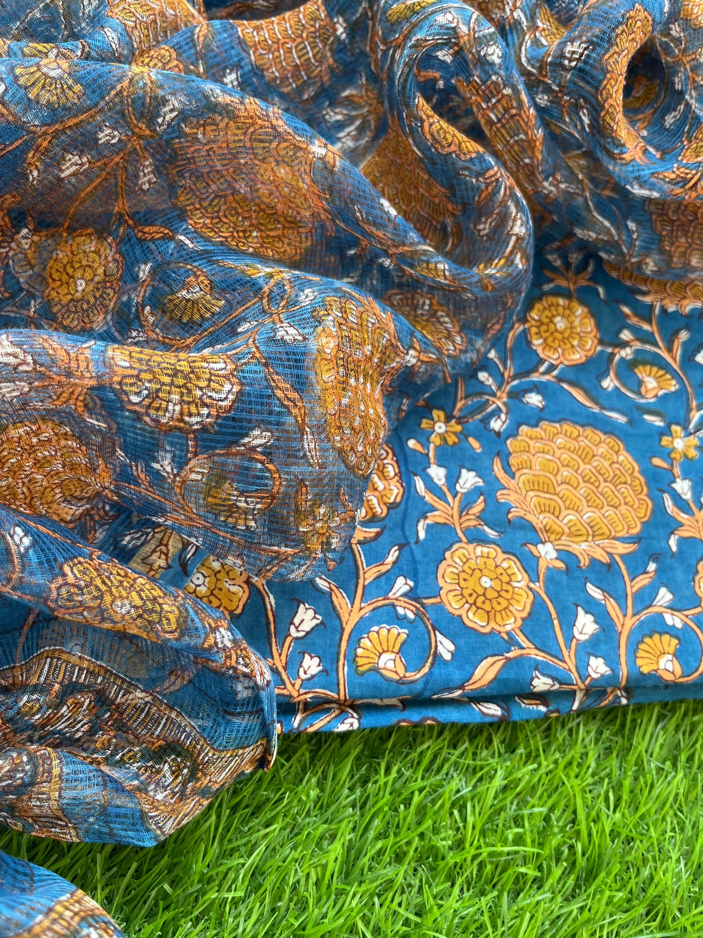 Block print Cotton Dupatta Kurta
