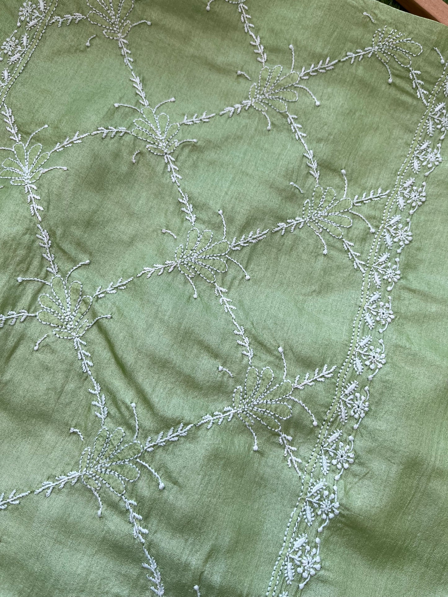 Tussar Silk Chikankari kurta