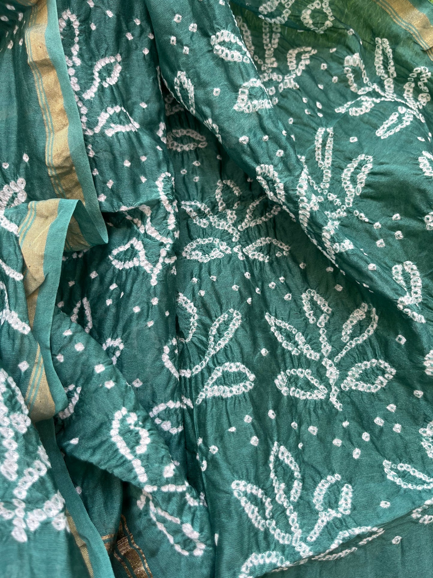 Bandhani Chanderi silk Dupatta