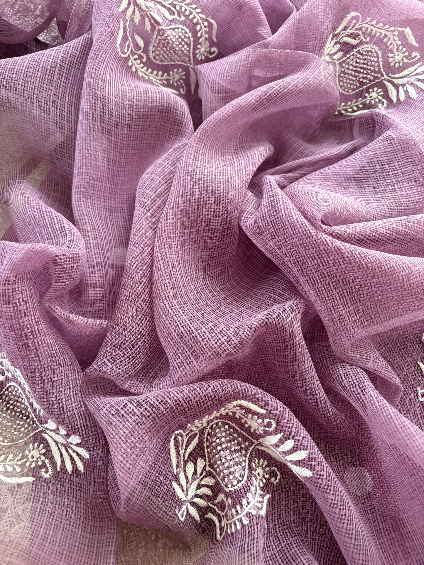Mangalgiri kurta Kota Doria chikankari dupatta