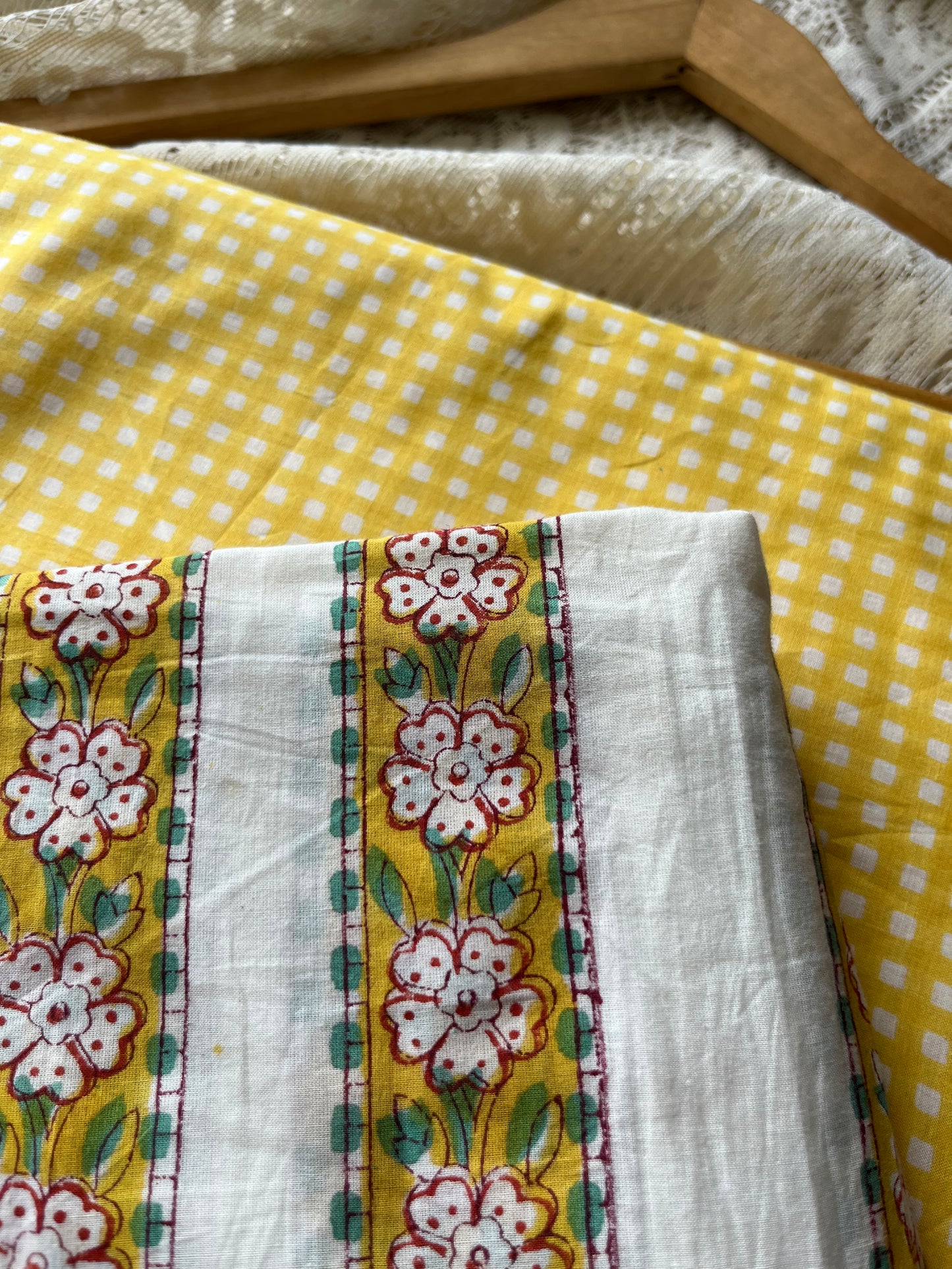 Check Cotton kurta Bottom