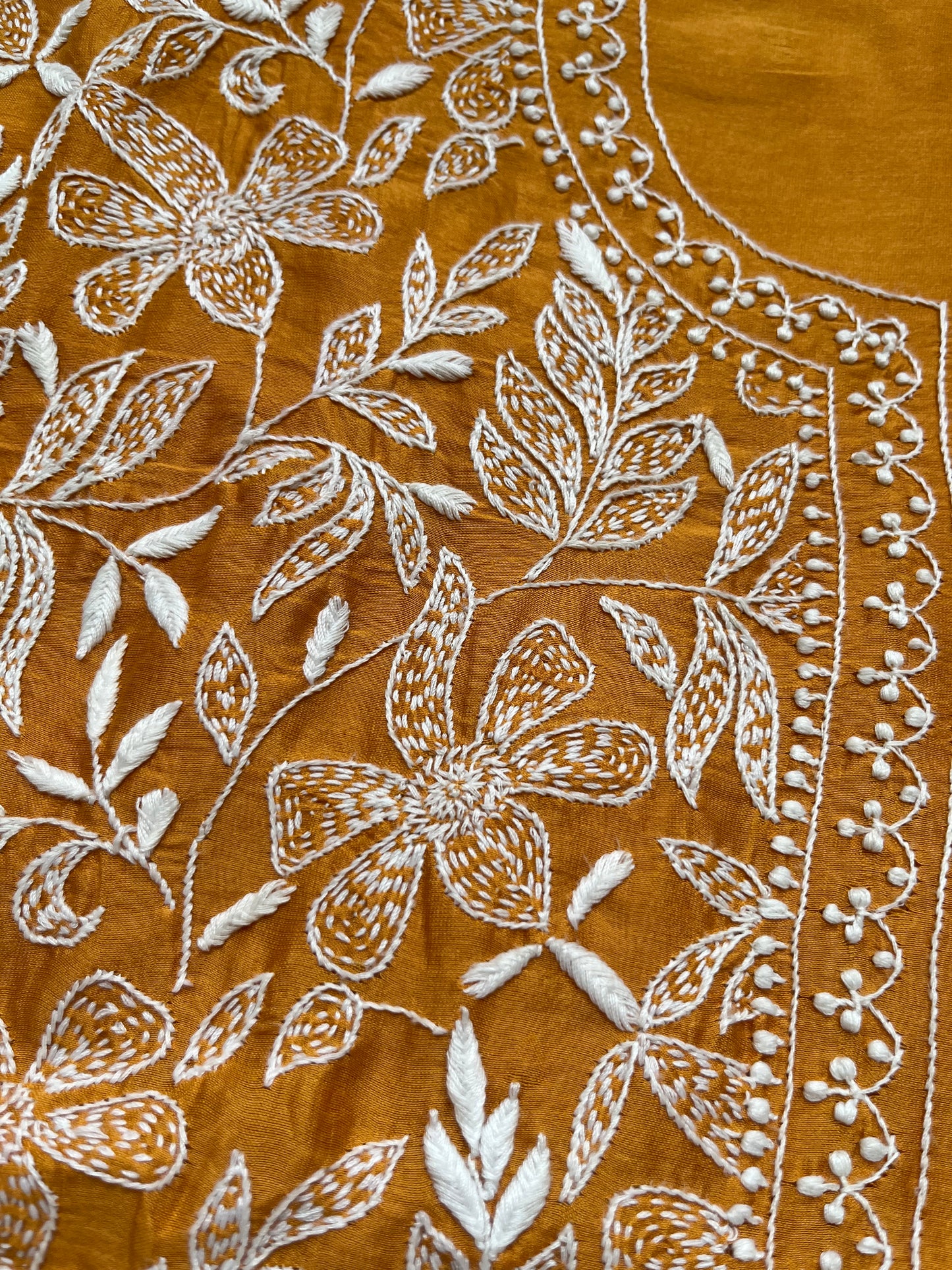 Chanderi chikankari kurta