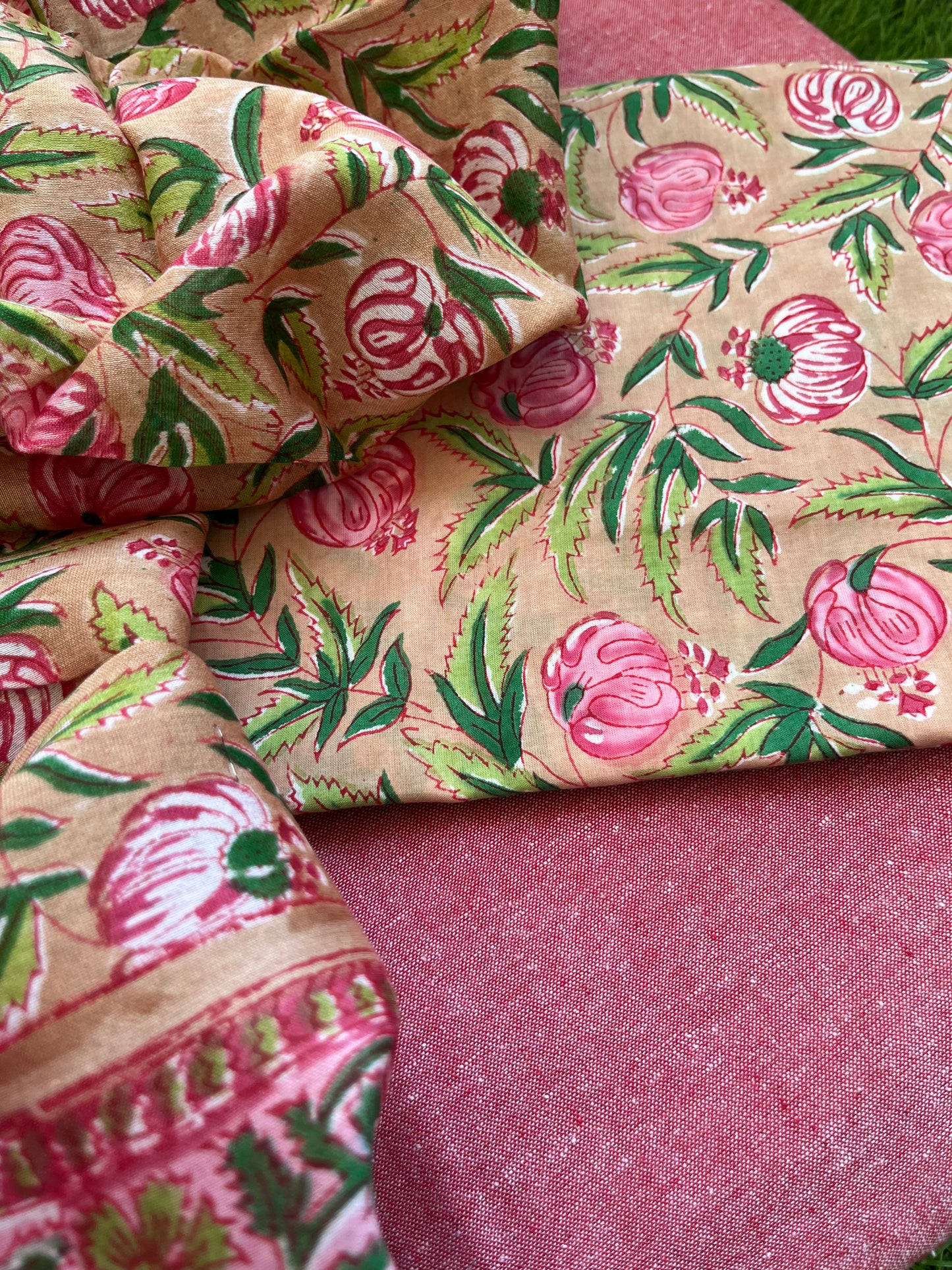 Cotton kurta bottom chanderi dupatta