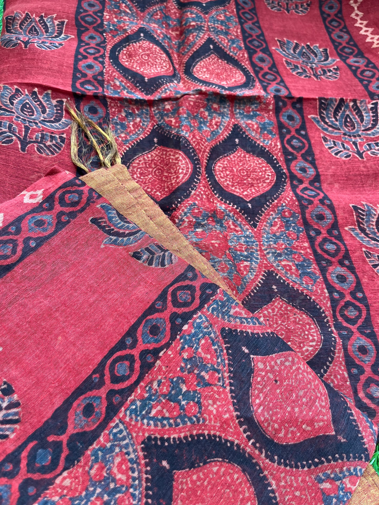 Linen Ajrakh Kurta and dupatta