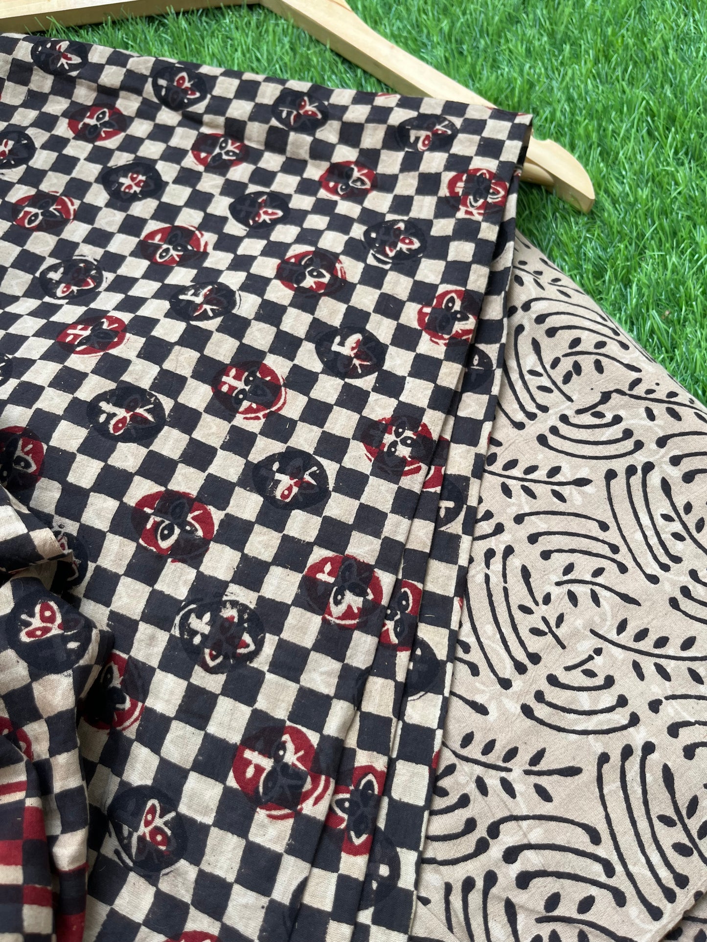 Ajrakh cotton Kurta bottom and dupatta