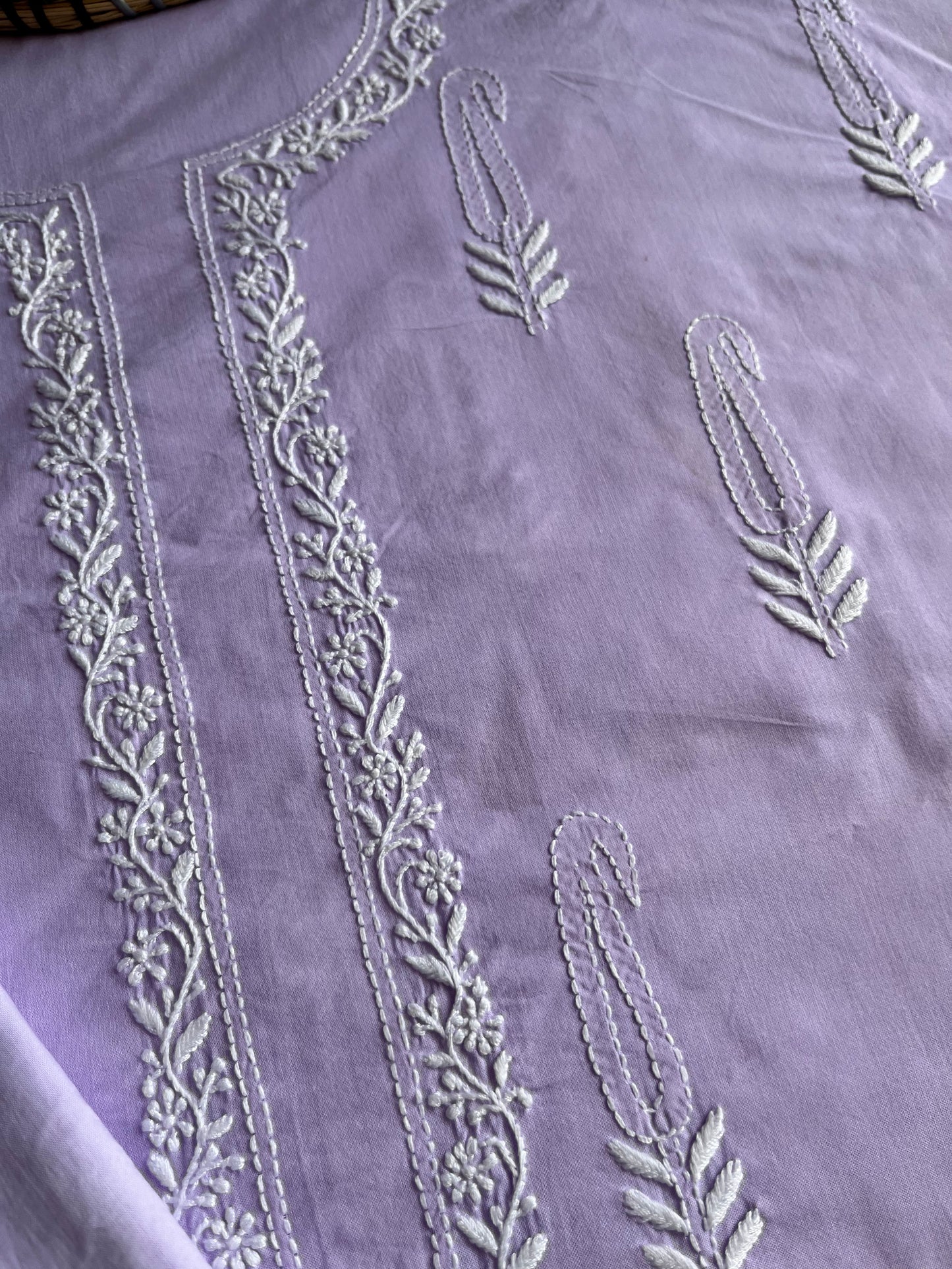 Cotton chikan kurta bottom