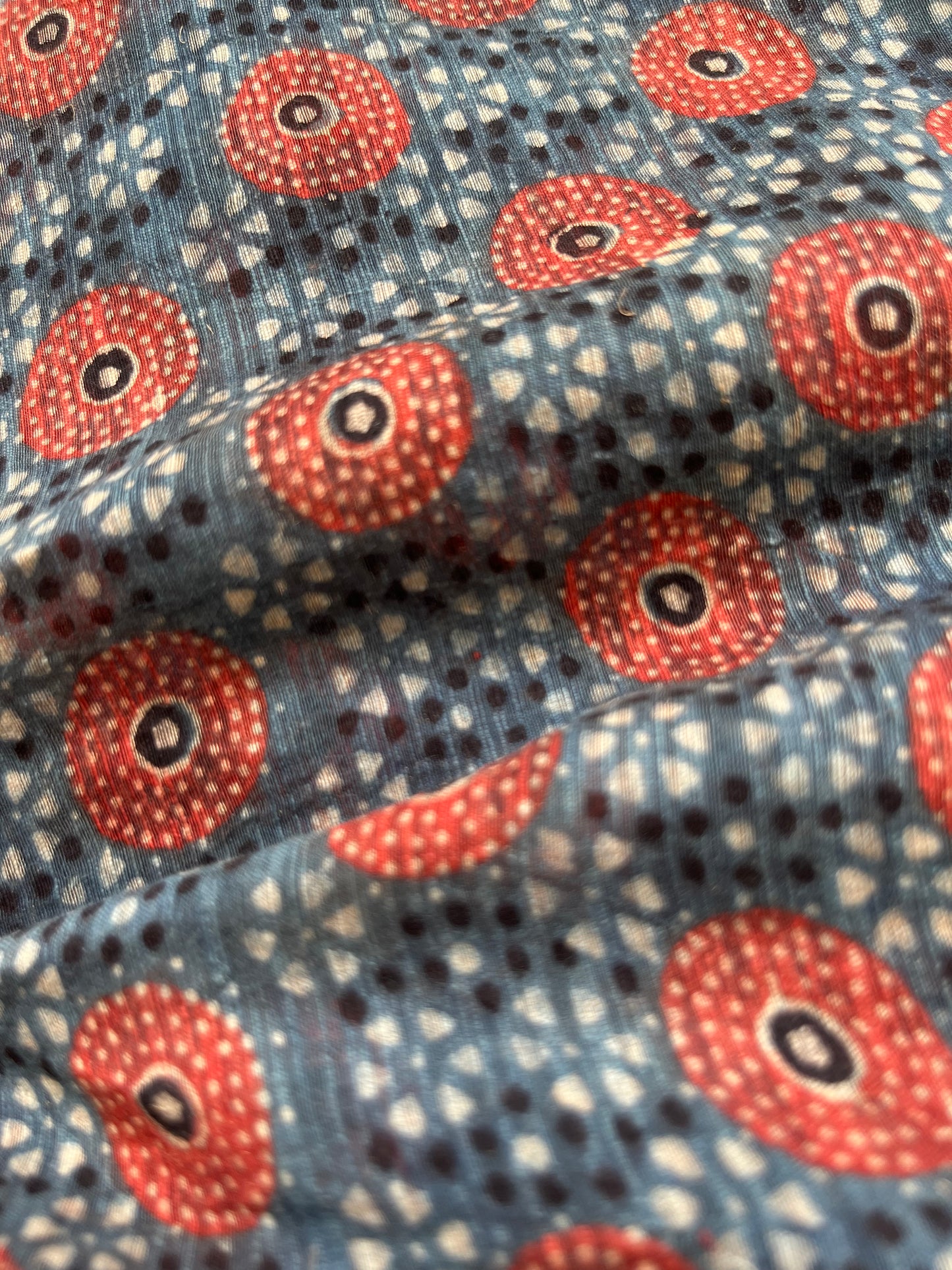 Ajrakh Chanderi fabric