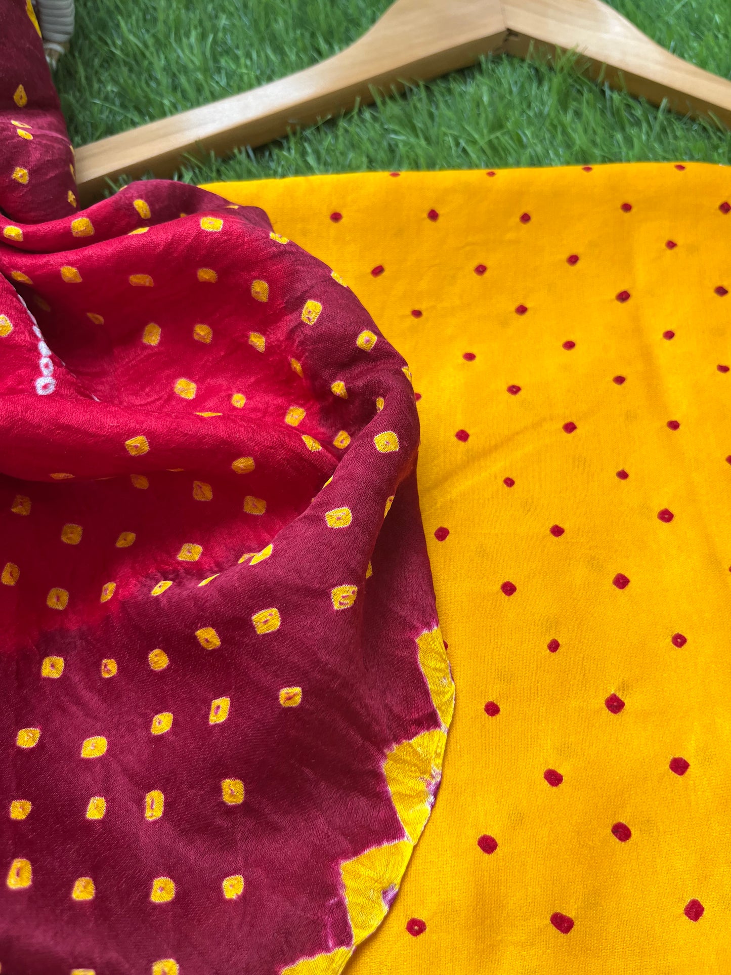 Gajji silk Bandhani dupatta kurta