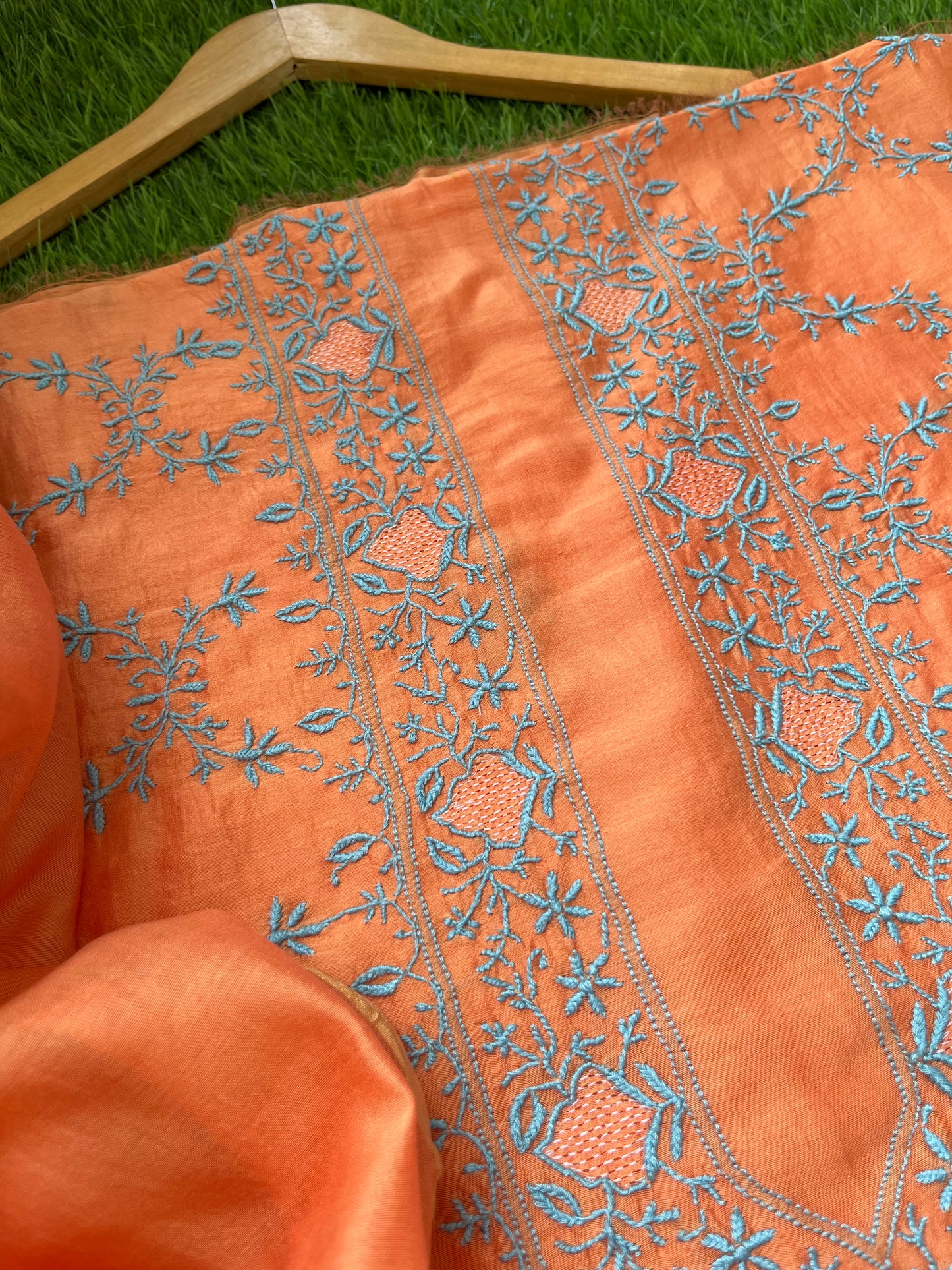 Chanderi Chikankari Kurta Dupatta