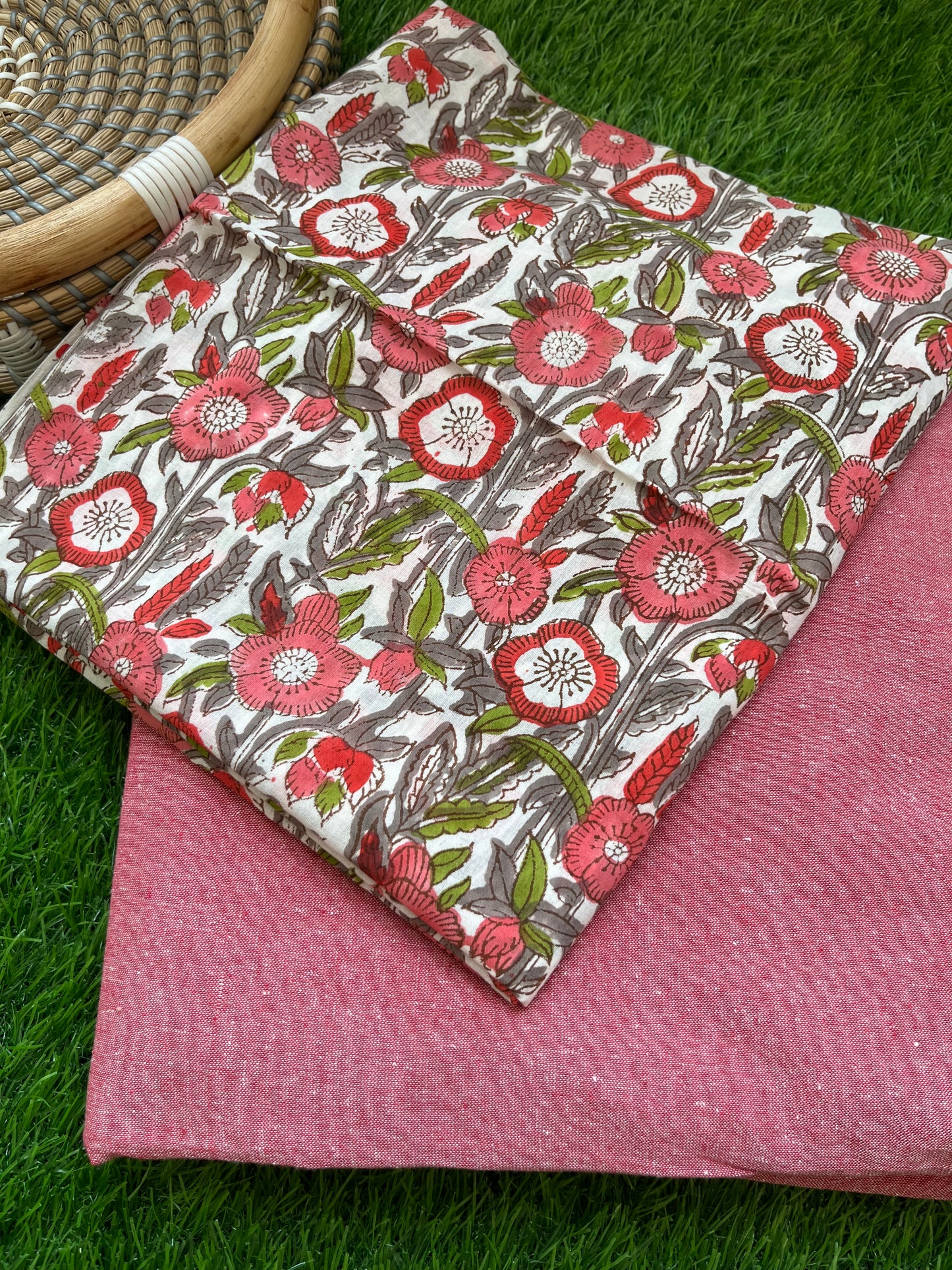 Kurta Bottom Co-Ord Set (Block Print)